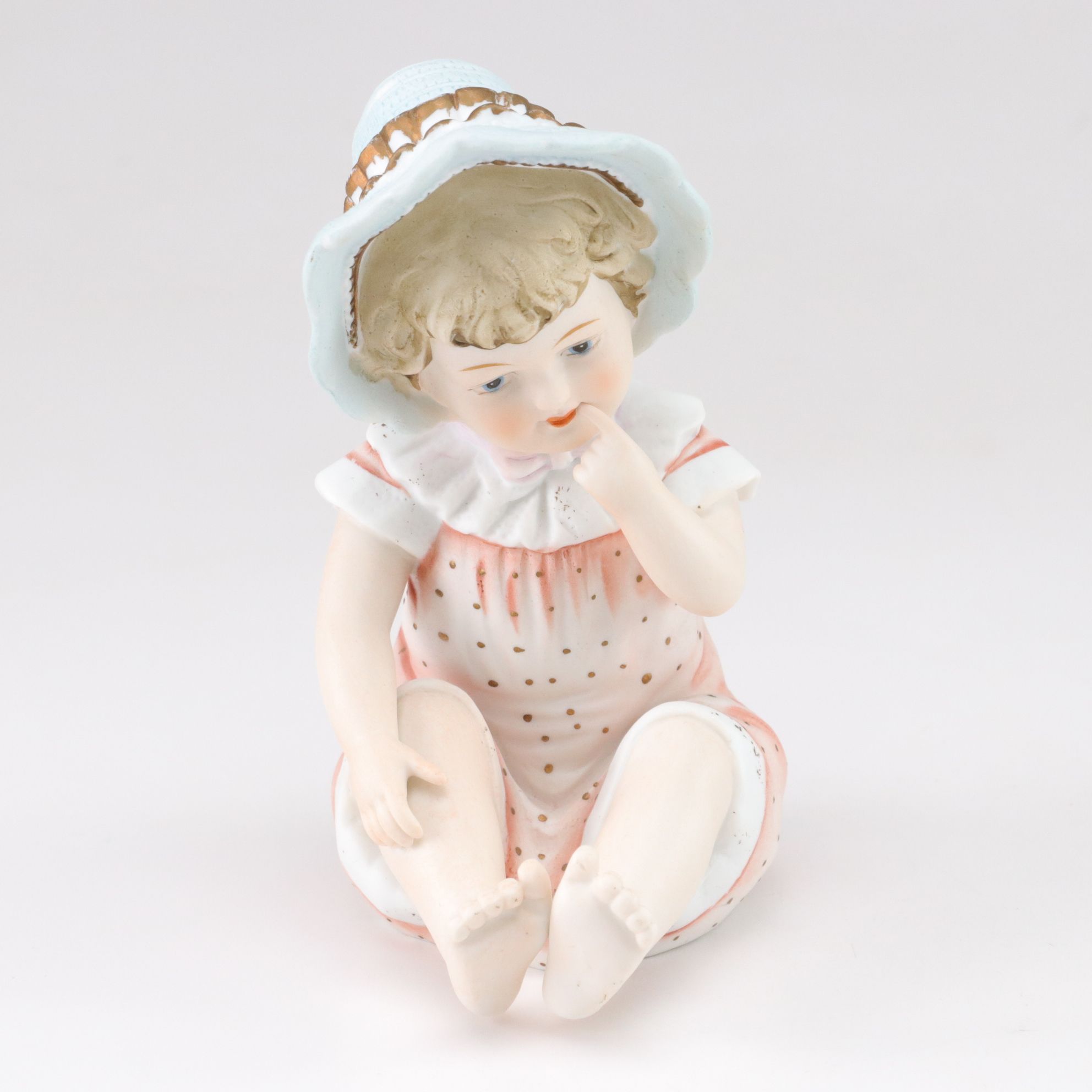 Bisque Porcelain Piano Babies, Mid to Late 20th Century