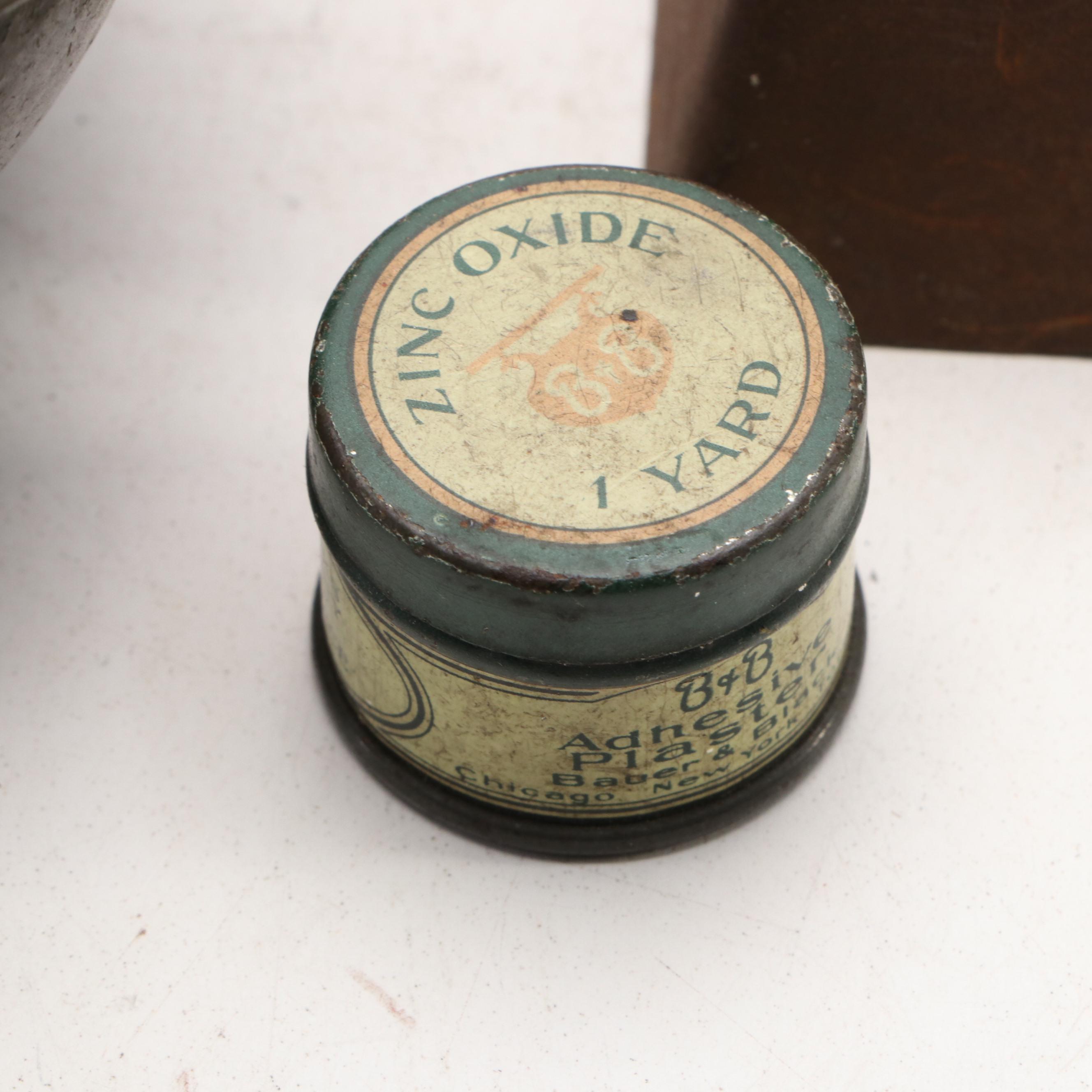 Art Nouveau Style Trumpet Vase with Mirrored Plateau and Other Decor