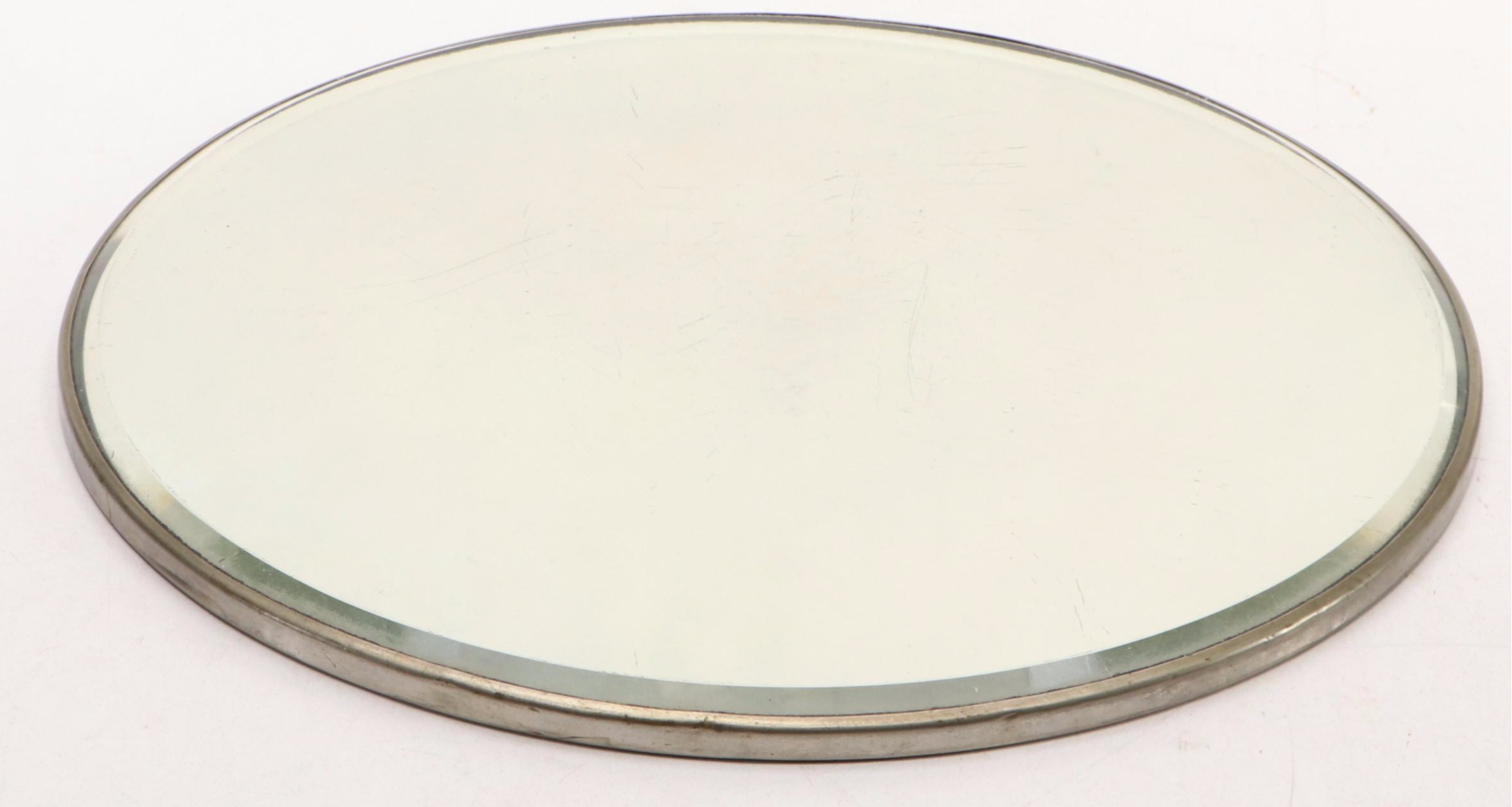 Art Nouveau Style Trumpet Vase with Mirrored Plateau and Other Decor