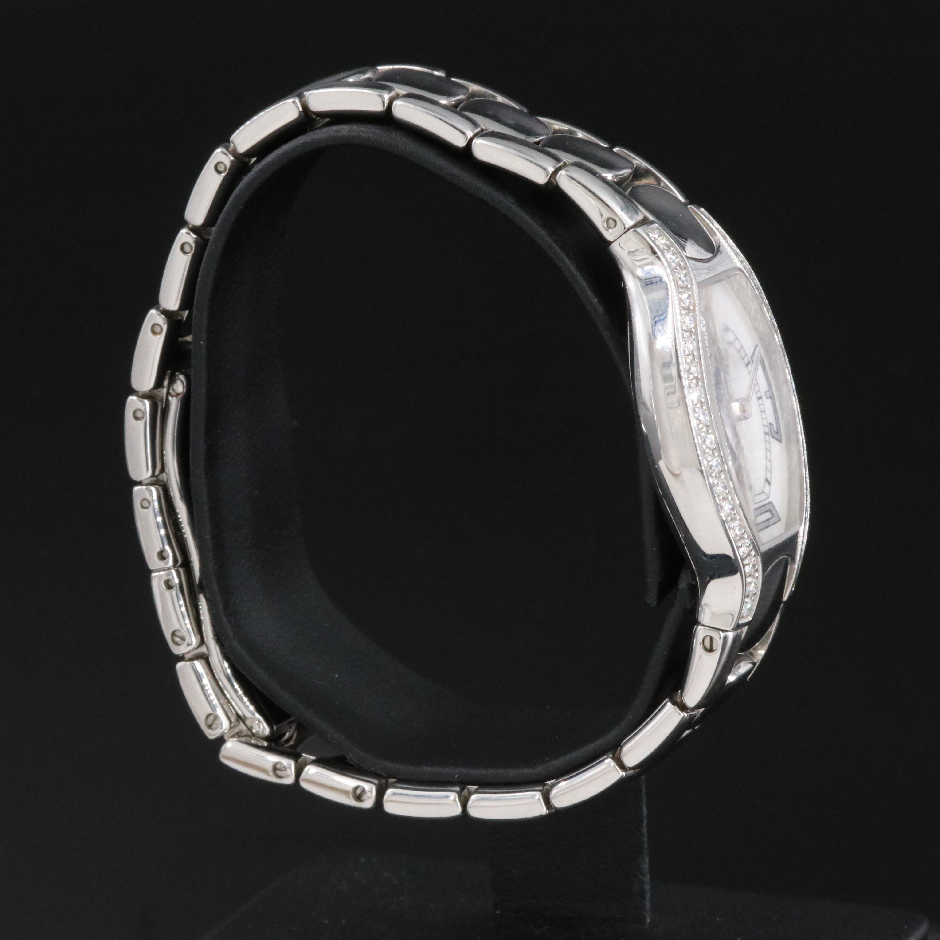 Ebel Beluga Diamond & Mother-of-Pearl 23mm Steel Quartz Watch E9656G28.10