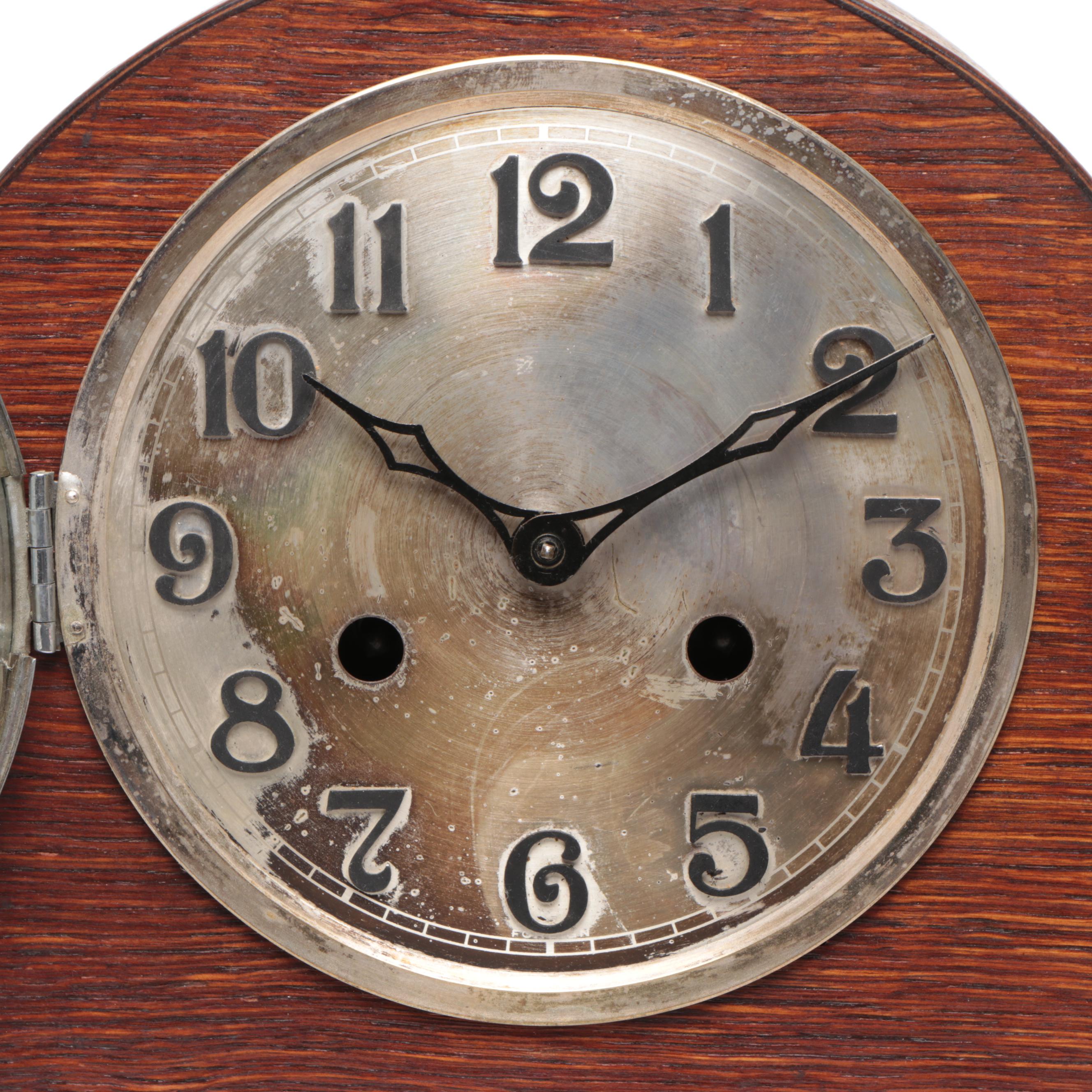 Art Deco Rosewood Mantel Clock, Early 20th Century