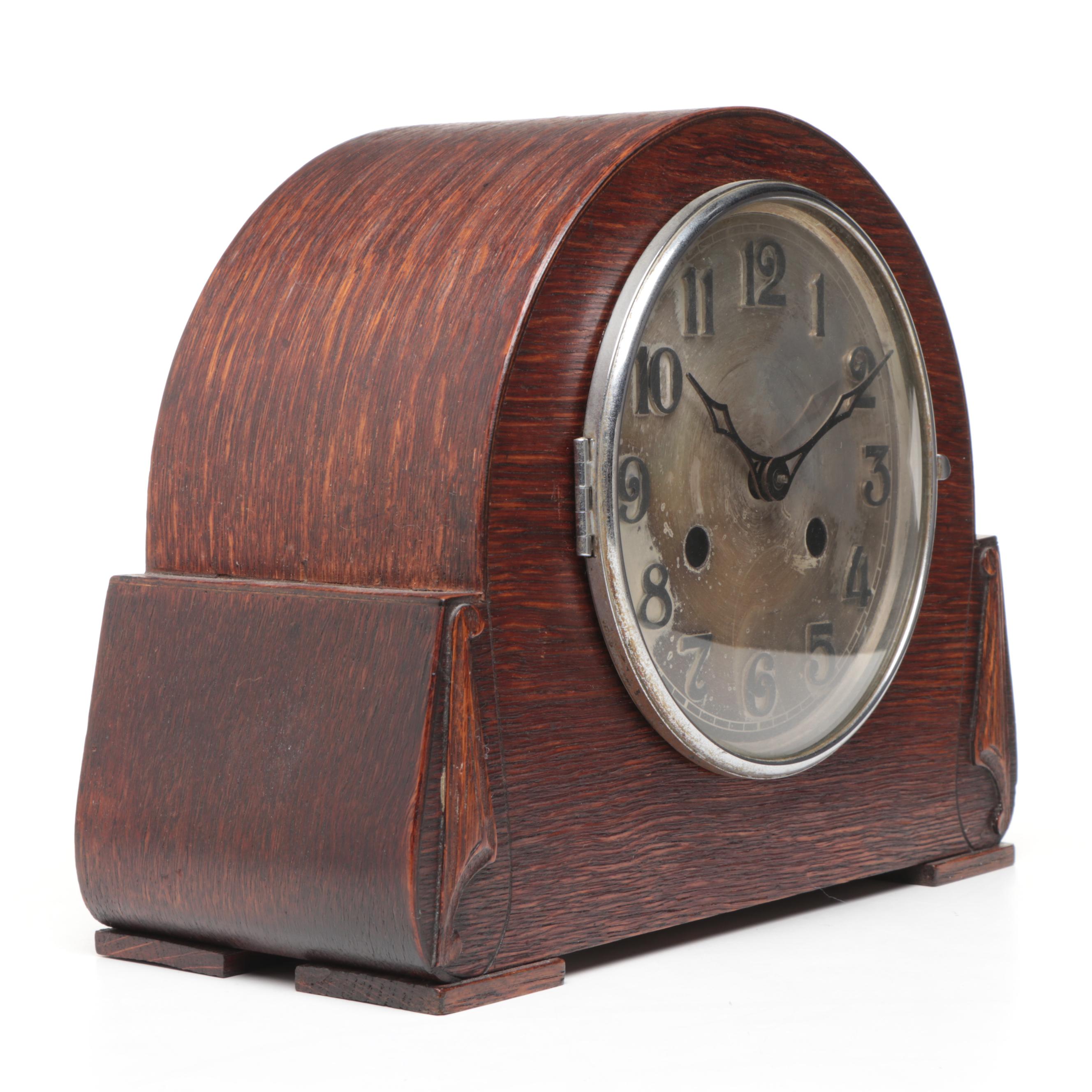 Art Deco Rosewood Mantel Clock, Early 20th Century