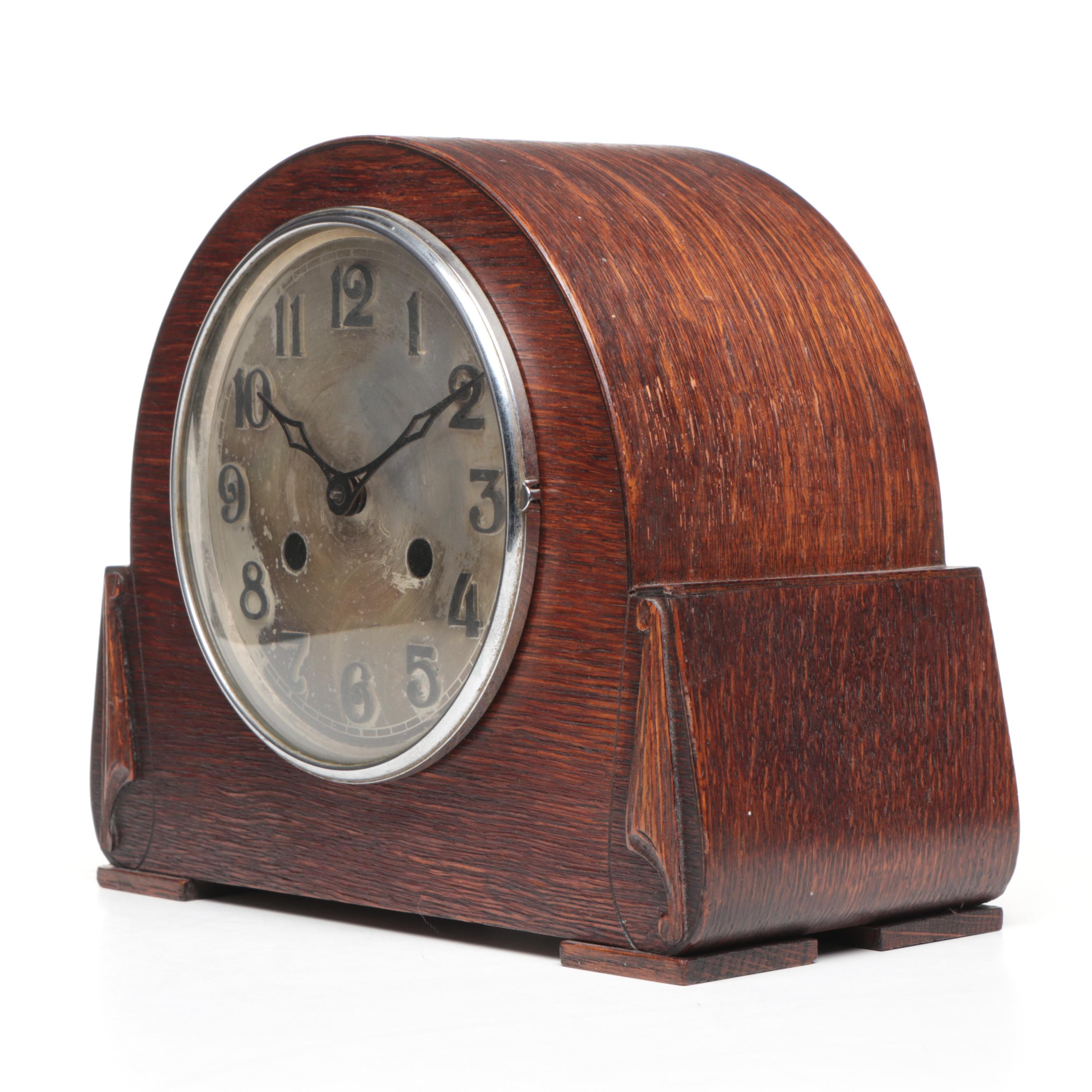 Art Deco Rosewood Mantel Clock, Early 20th Century