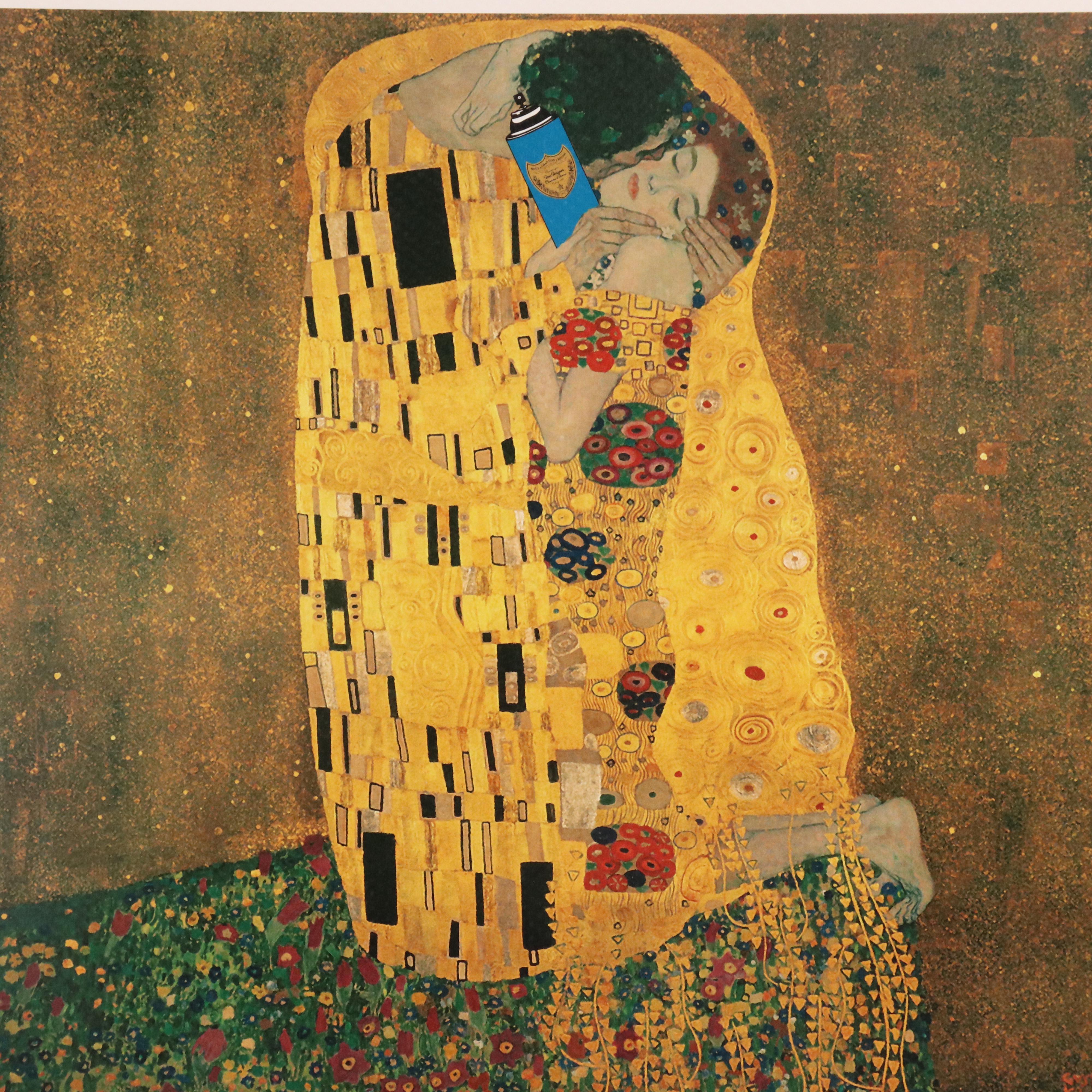 Death NYC Street Art Digital Print of "The Kiss" with Spray Can, 2020