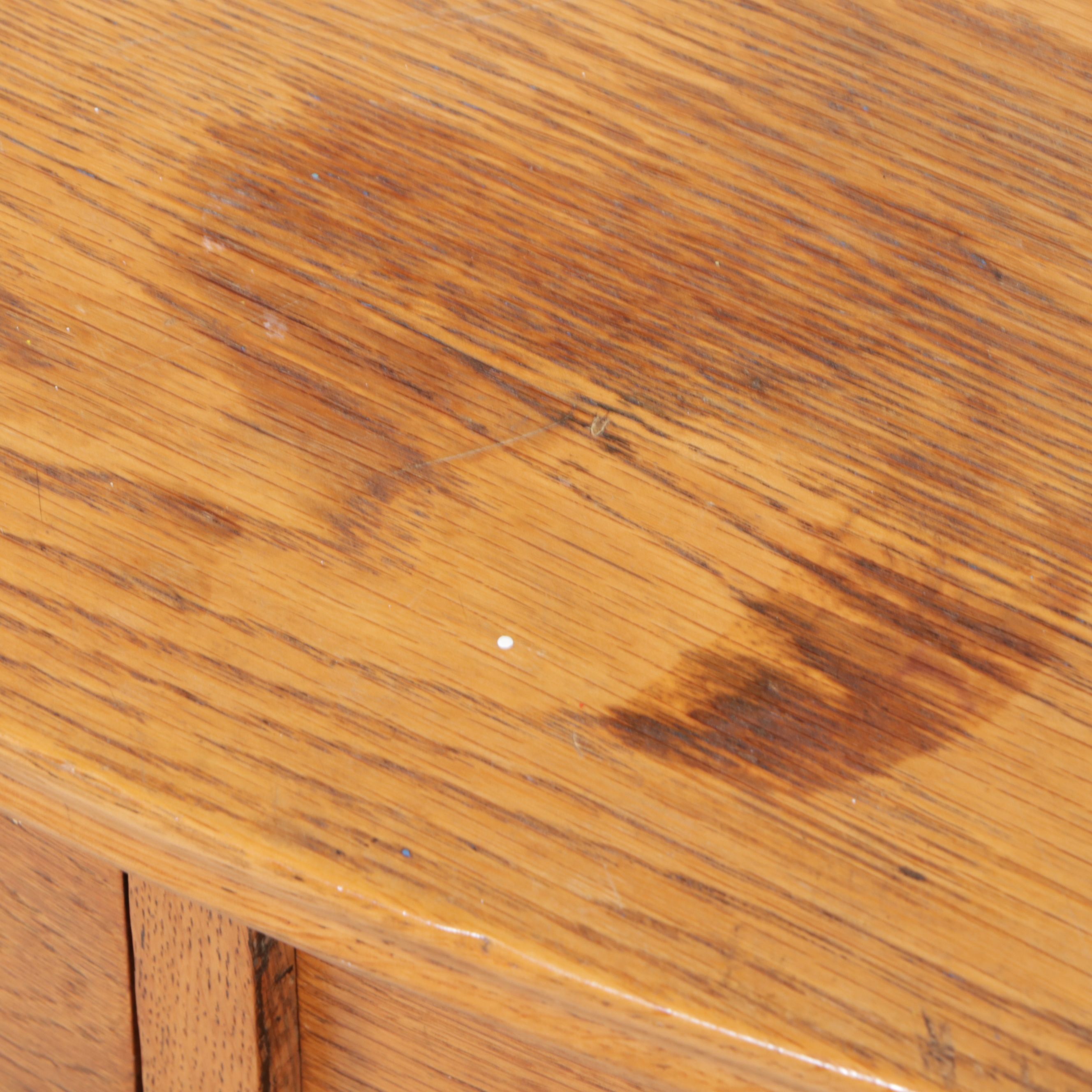 Serpentine Front Oak Chest of Drawers