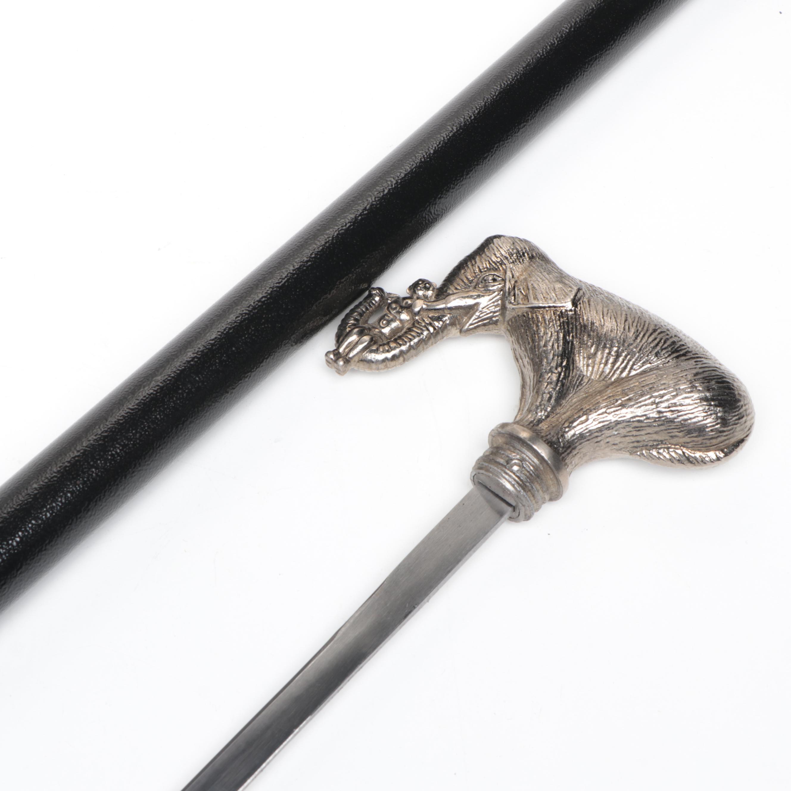 Elephant Handled Sword Cane