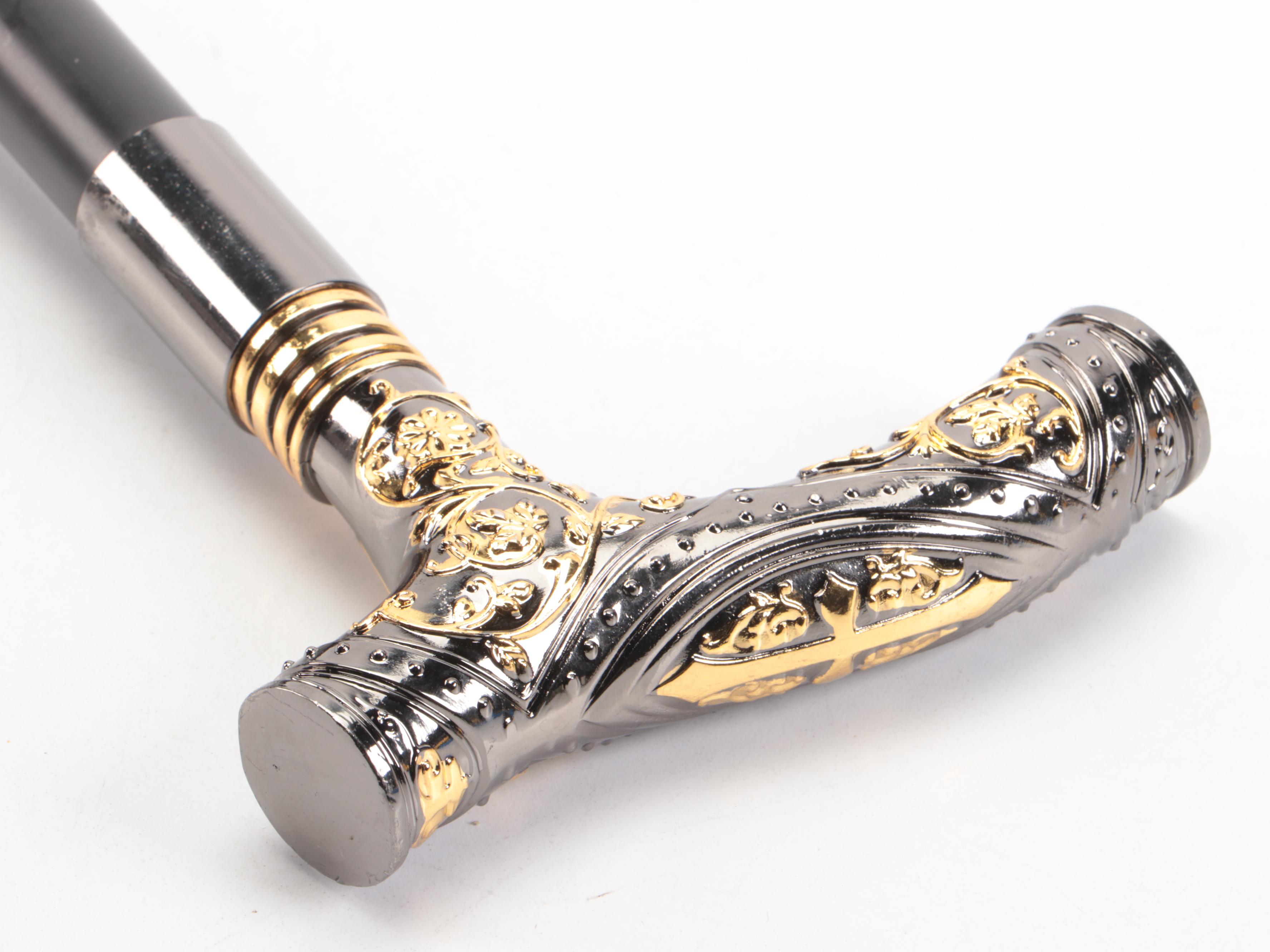 Two-Toned Derby Handled Adjustable Sword Cane