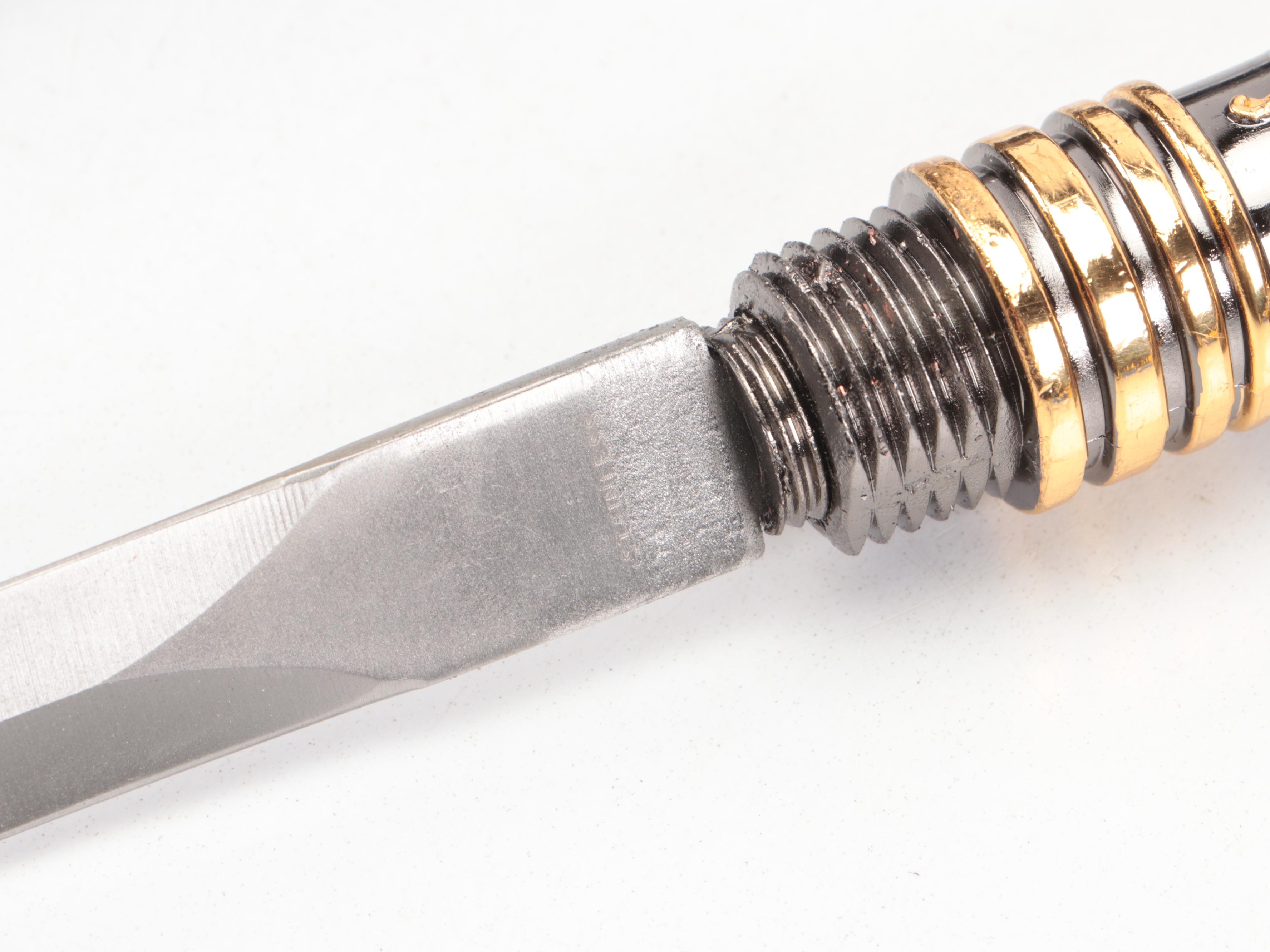 Two-Toned Derby Handled Adjustable Sword Cane