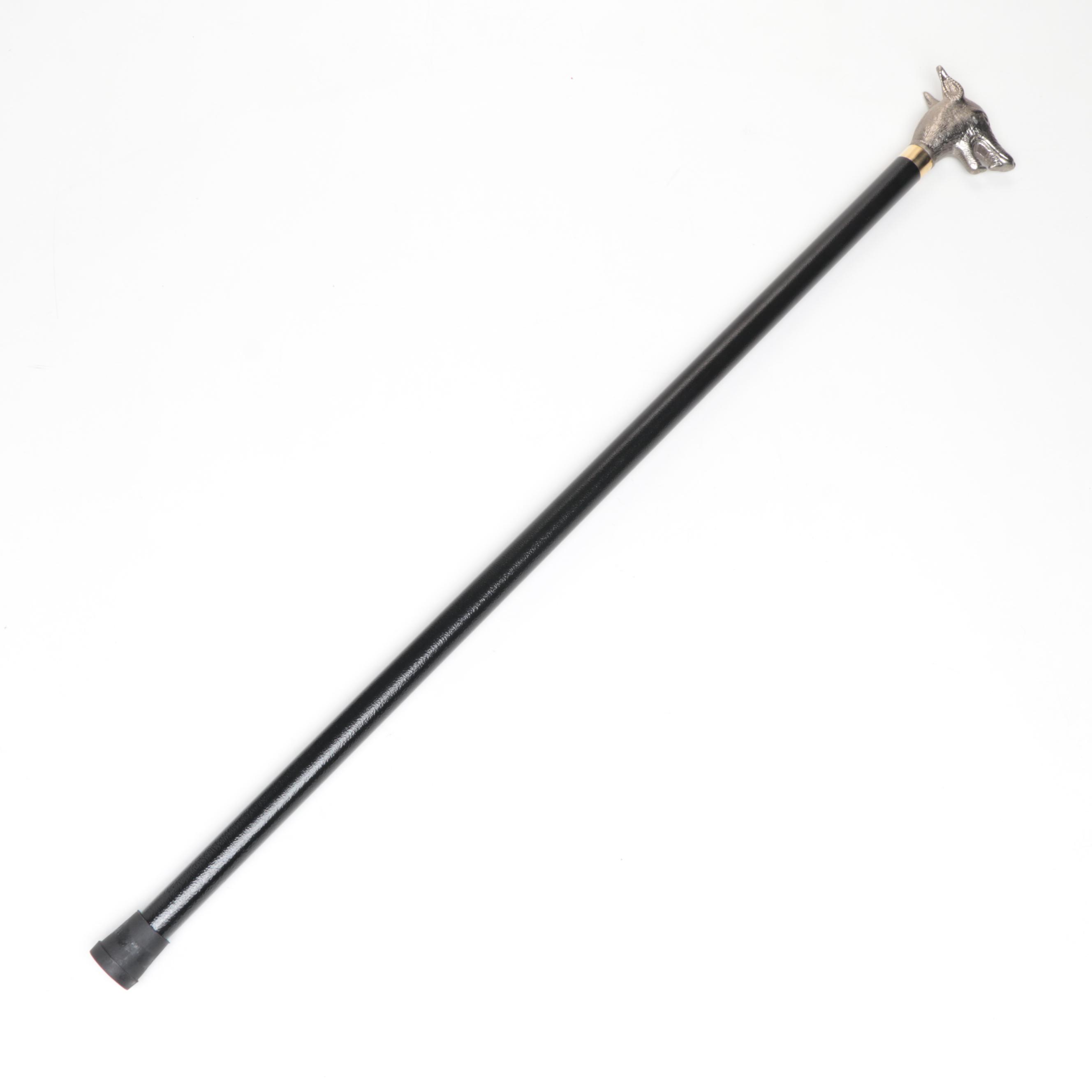 Snarling Dog Head Handled Sword Cane