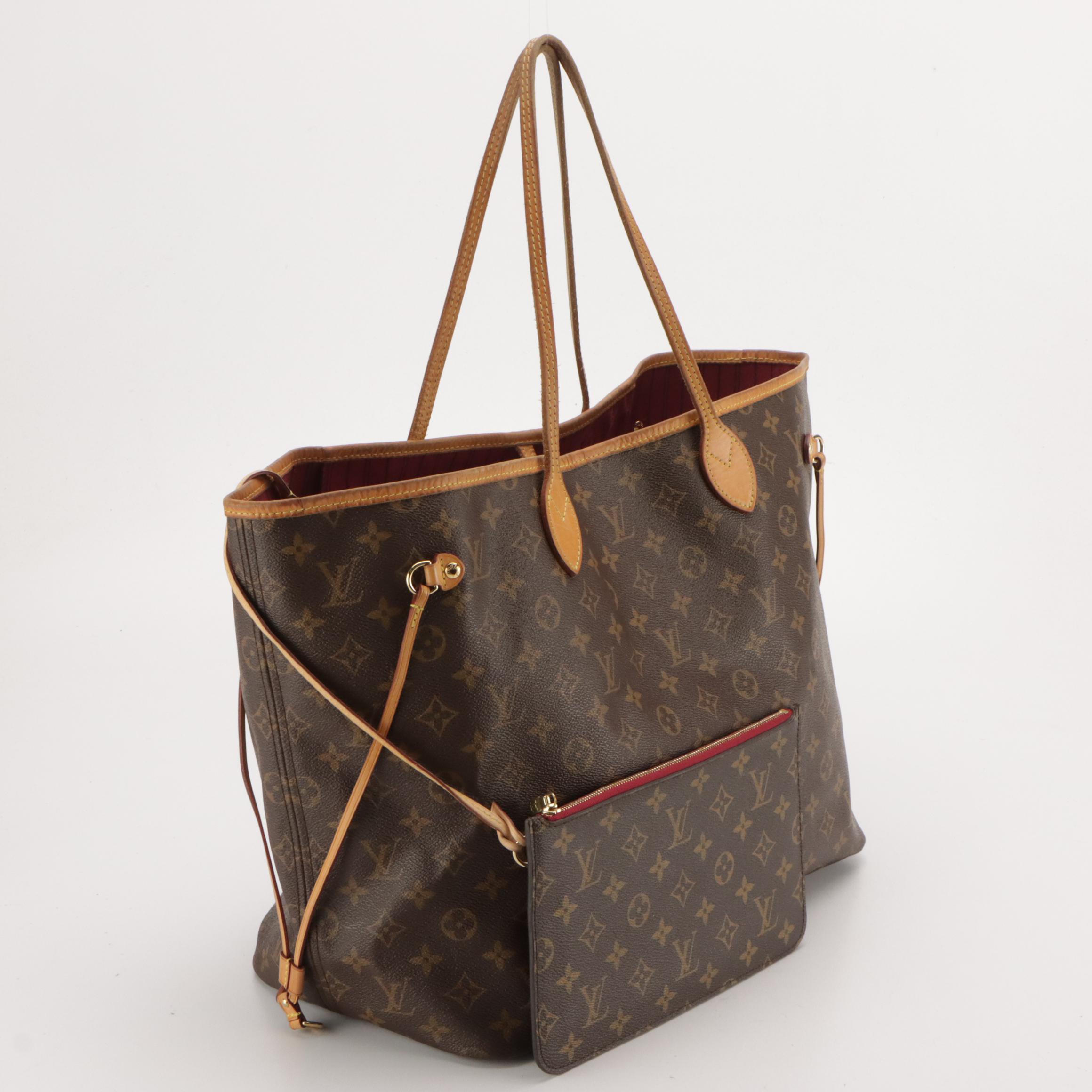 Louis Vuitton Neverfull GM Tote and Zip Pouch in Monogram Canvas and Leather