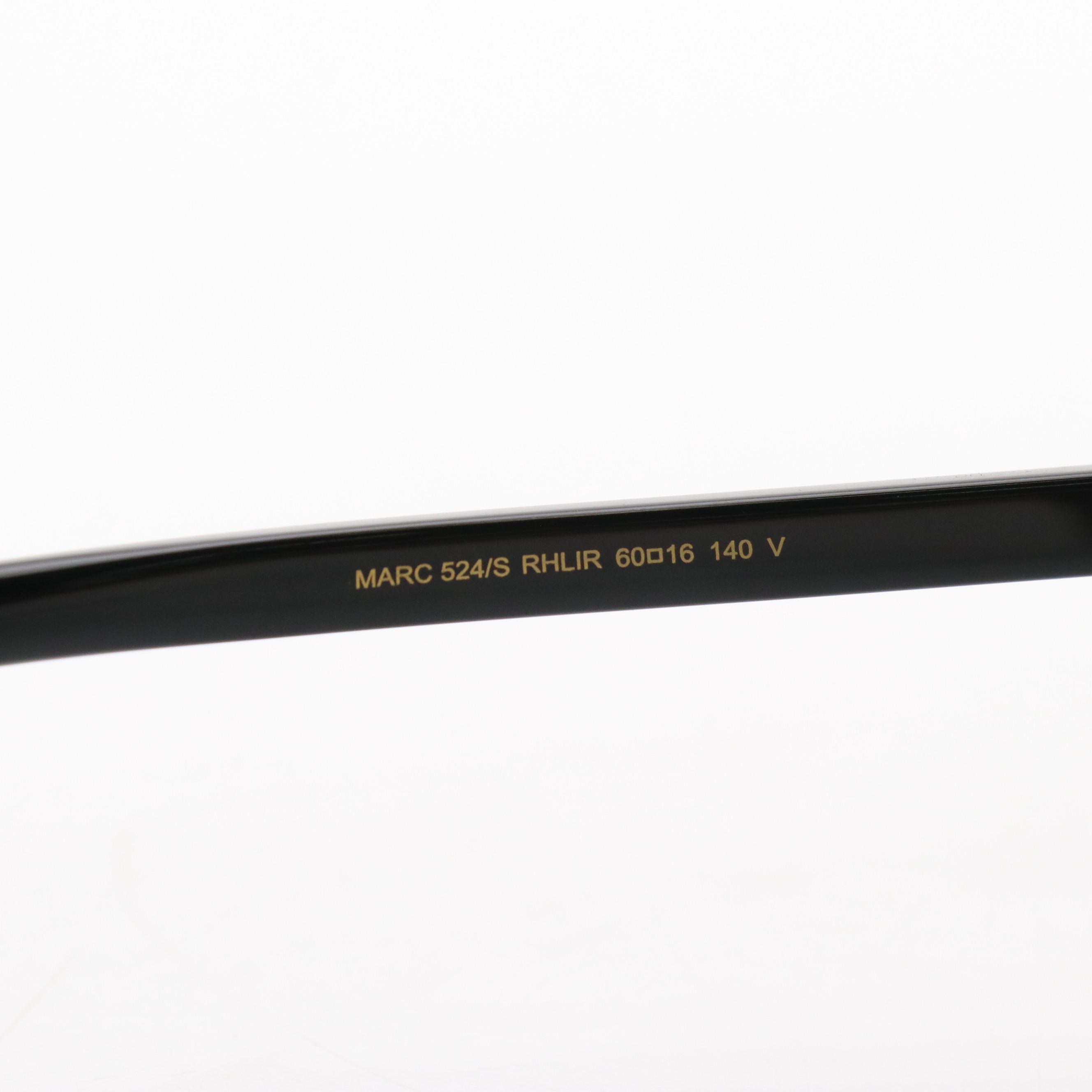 Marc Jacobs MARC524/S Geometric Aviator Gray Lens Sunglasses with Case