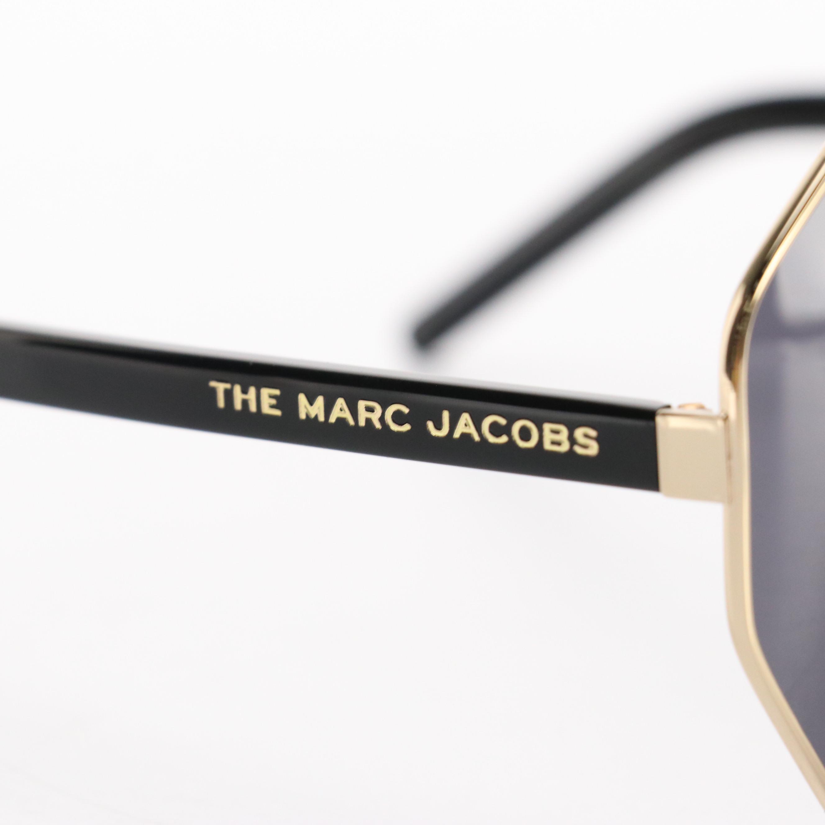 Marc Jacobs MARC524/S Geometric Aviator Gray Lens Sunglasses with Case