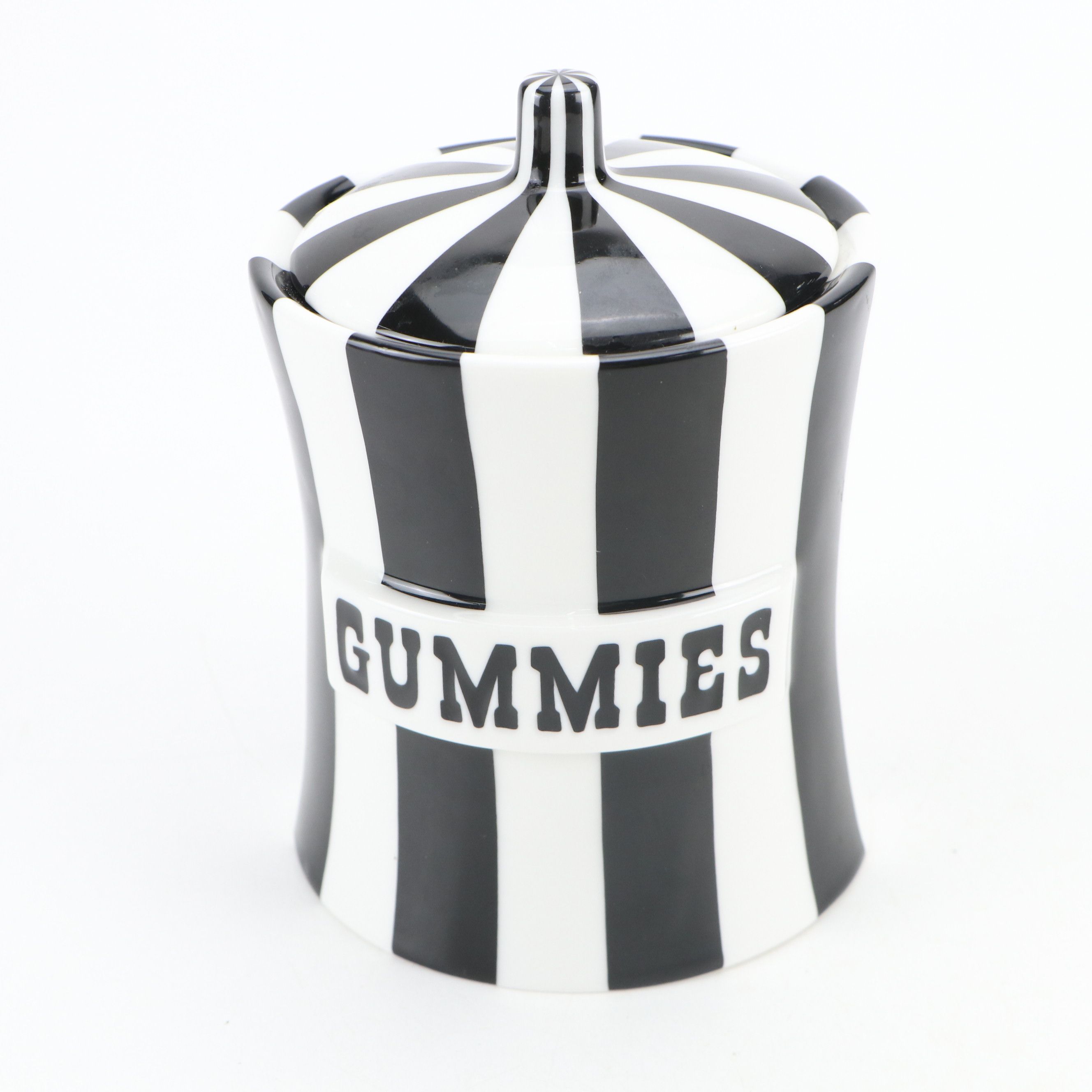 Jonathan Adler "Gummies" Ceramic Candy Jar with Metal and Plastic Kaleidoscope