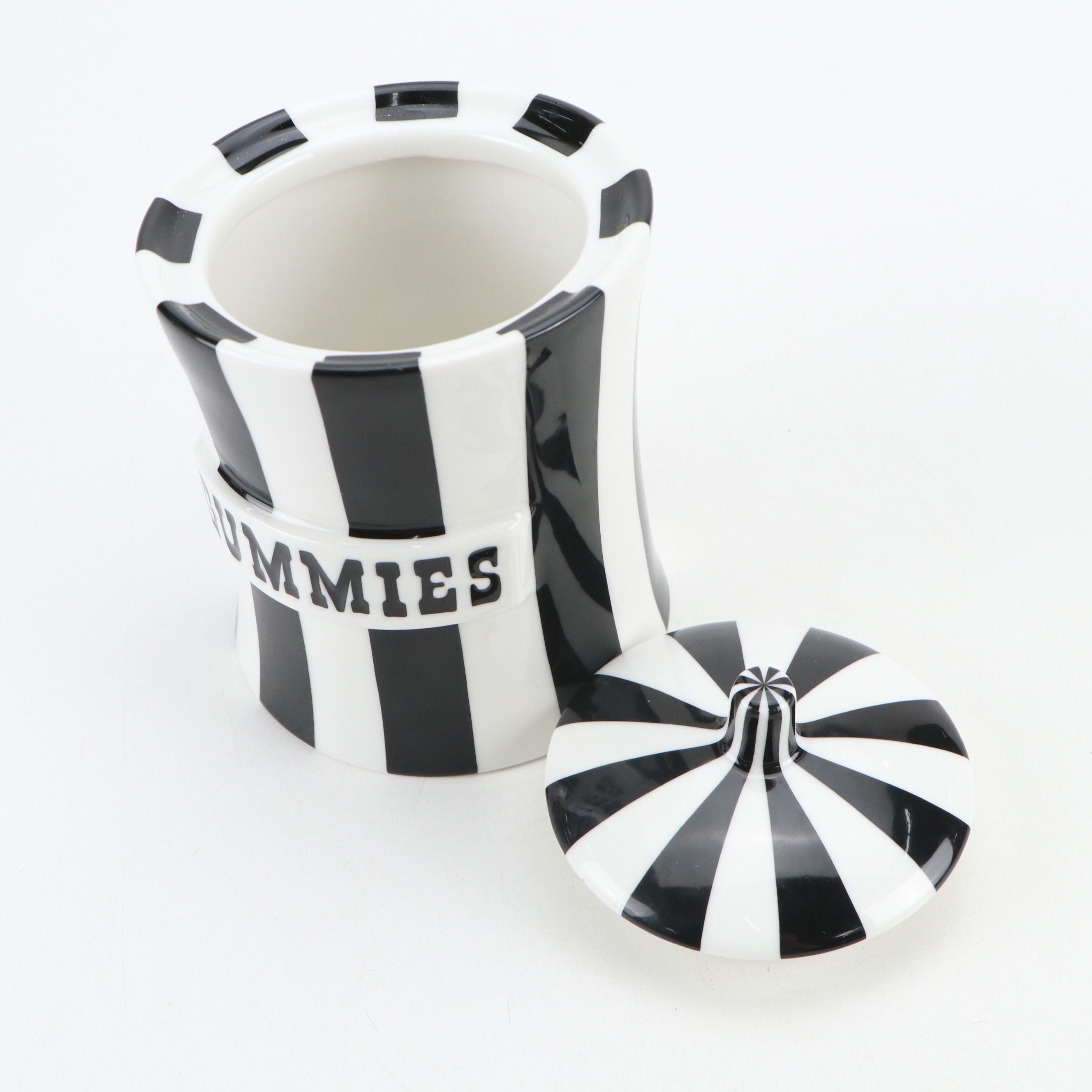 Jonathan Adler "Gummies" Ceramic Candy Jar with Metal and Plastic Kaleidoscope