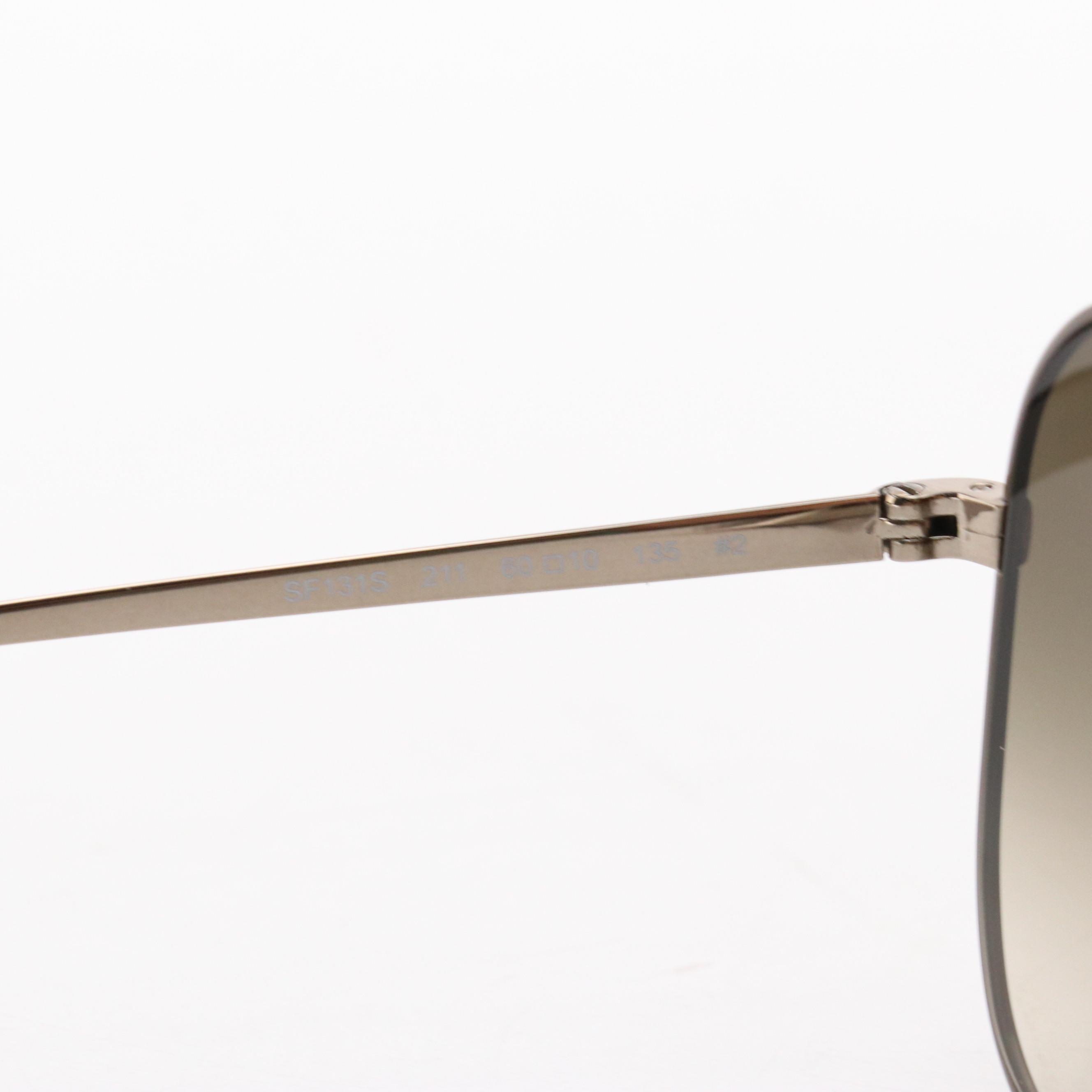 Salvatore Ferragamo SF131S Aviator Sunglasses with Case and Box