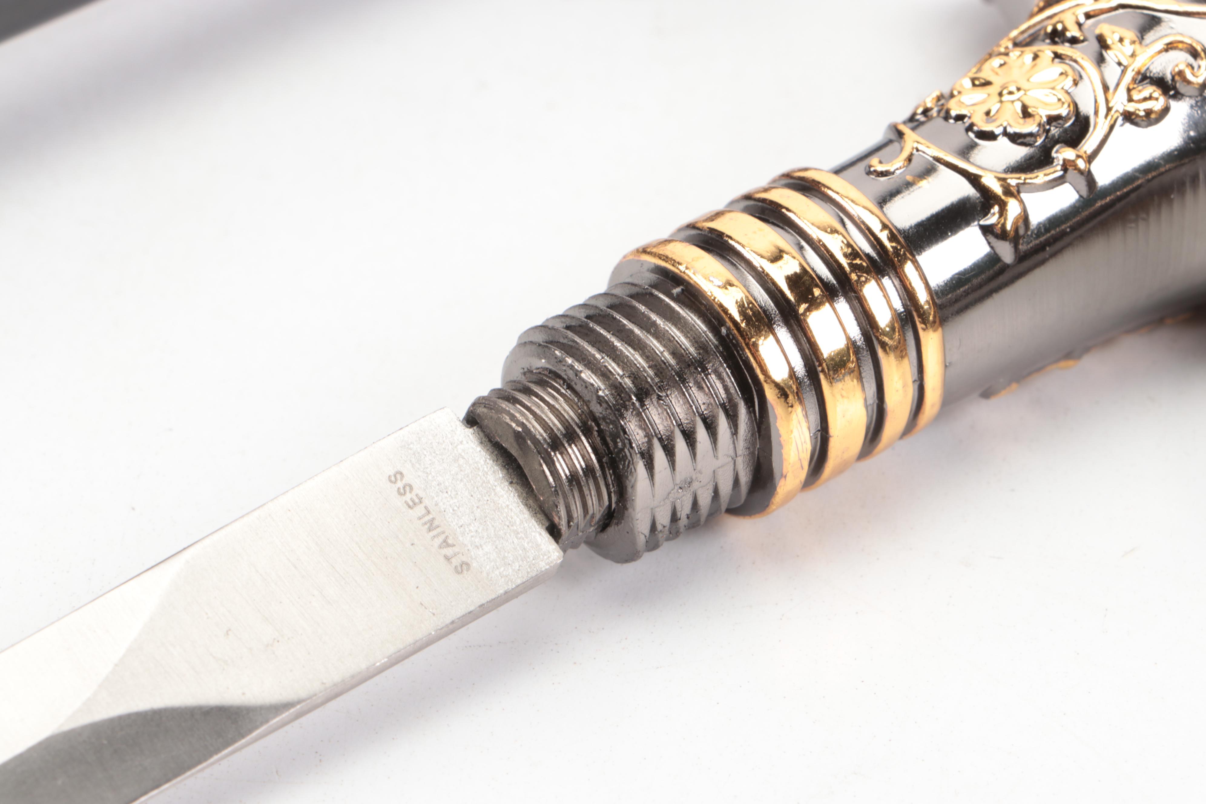 Two-Toned Derby Handled Adjustable Sword Cane