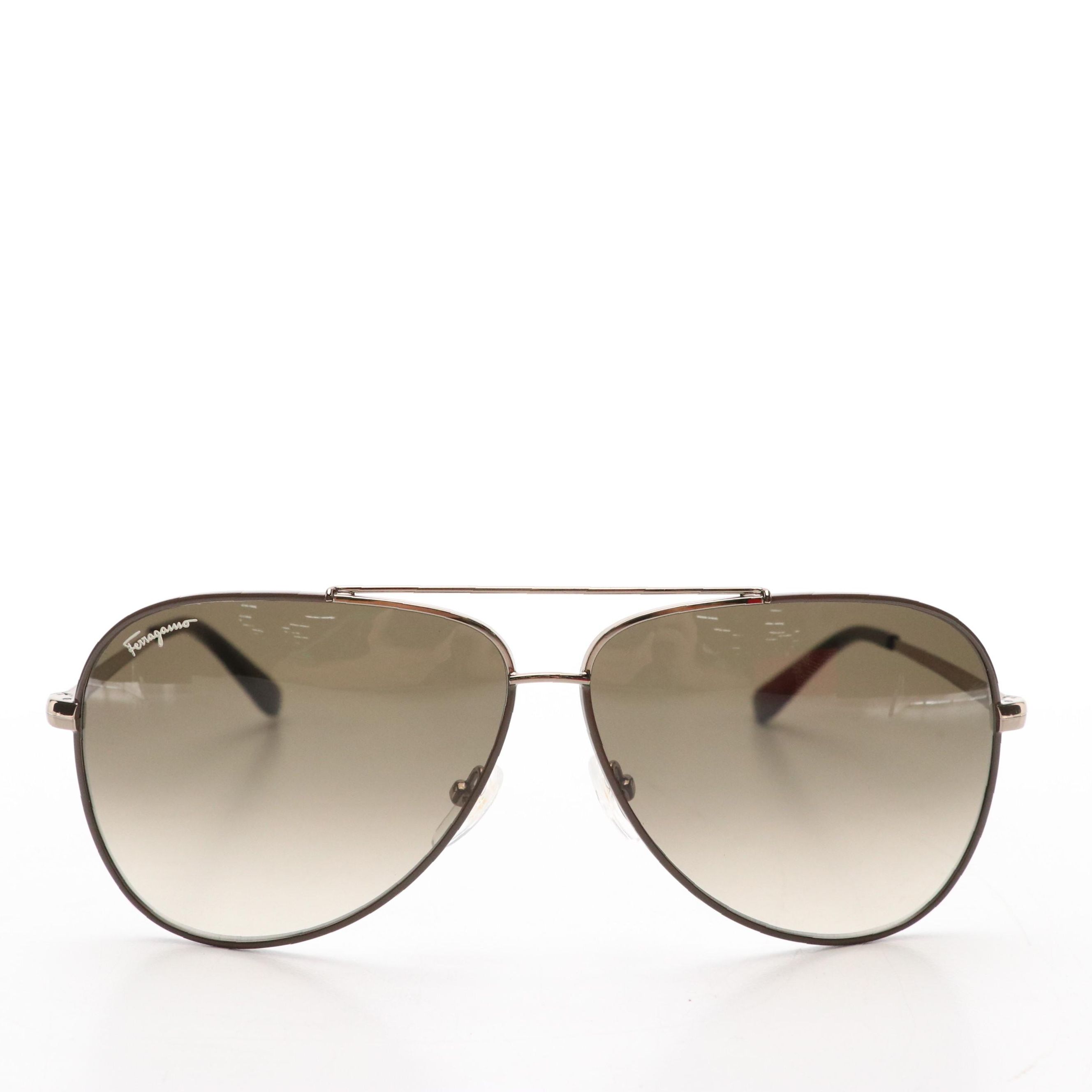 Salvatore Ferragamo SF131S Aviator Sunglasses with Case and Box