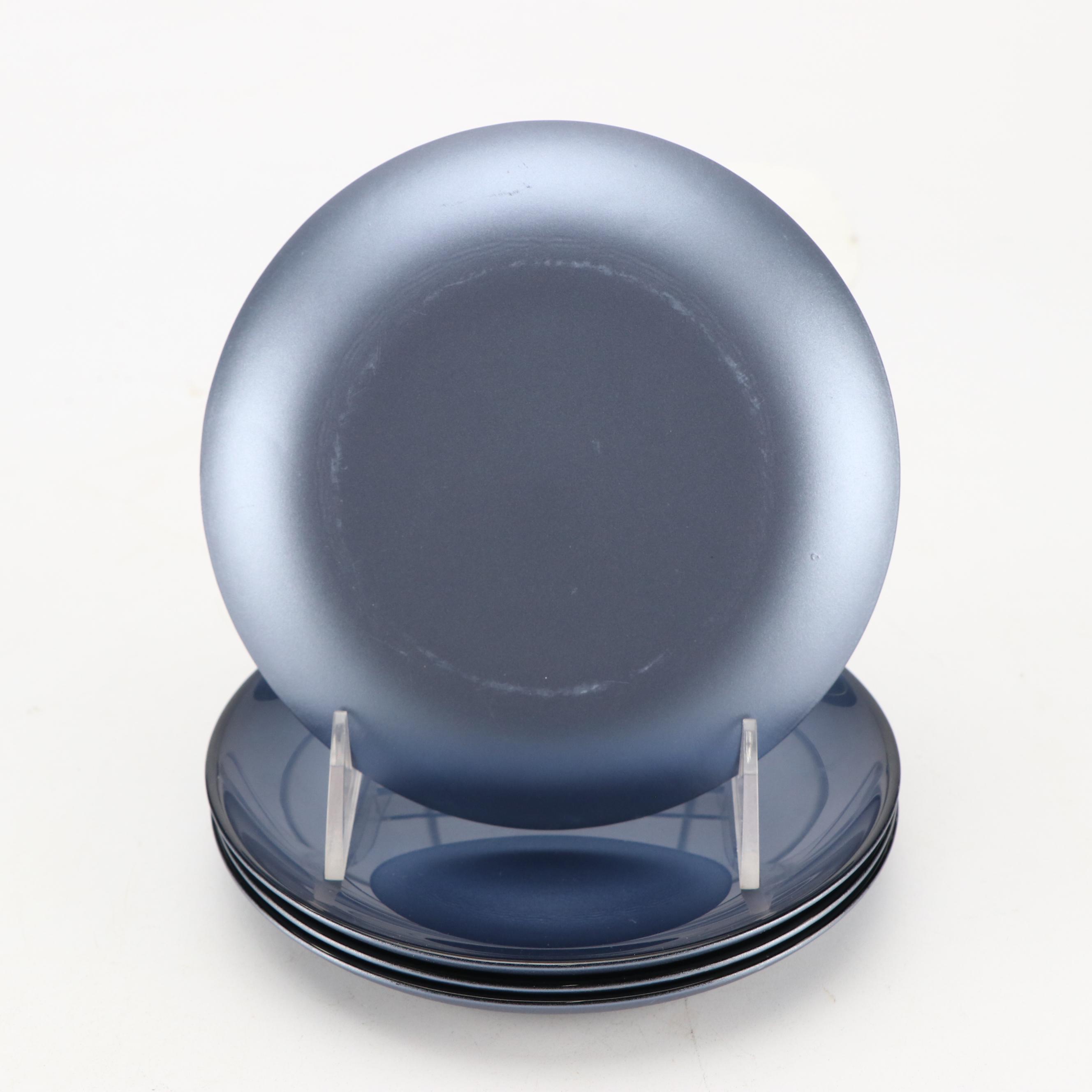 Marble Inlaid Serving Platter with Other Plates and Cheese Knife