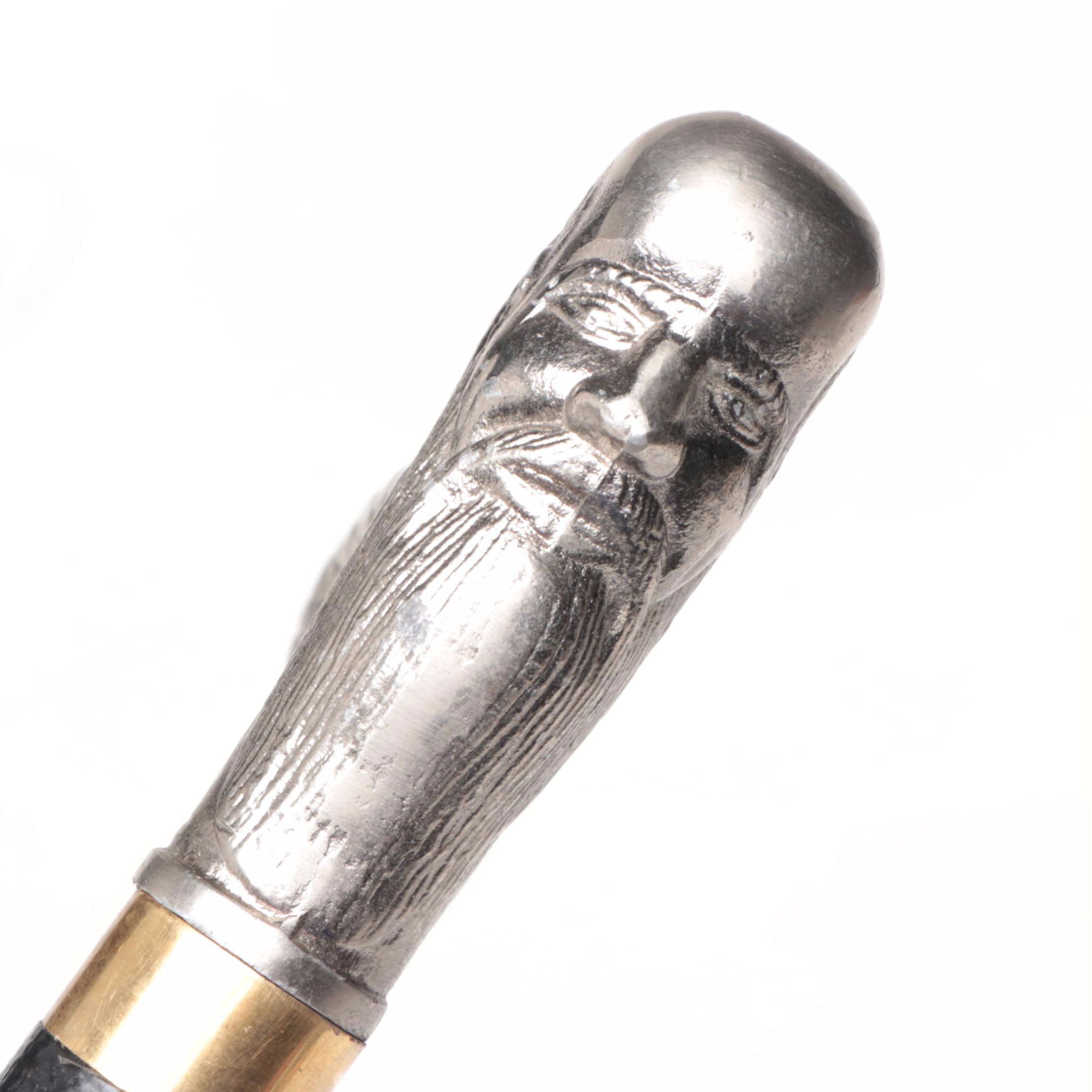 Figural Derby Handled Sword Cane