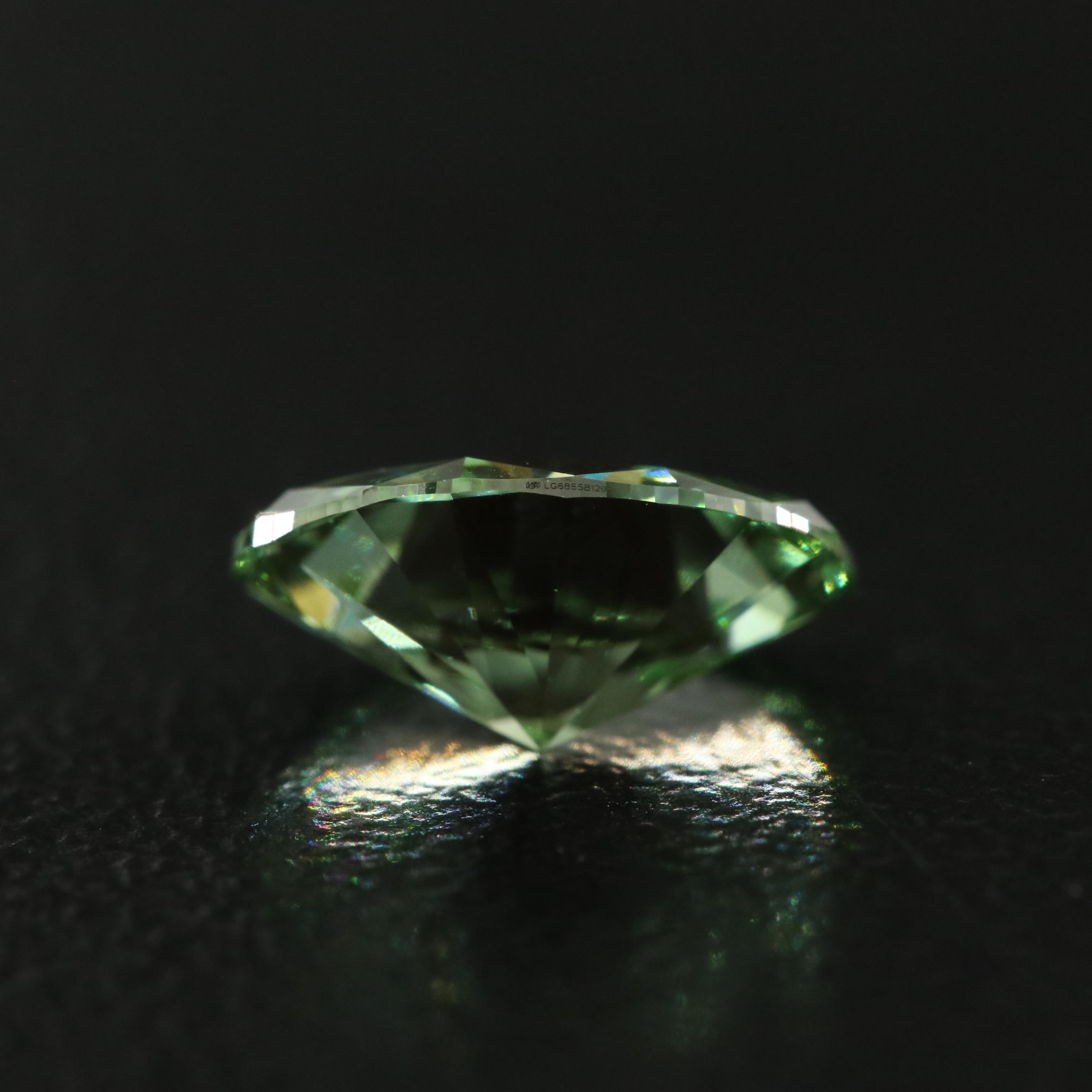 Loose 1.15 CT Lab Grown Fancy Green Diamond with IGI Report