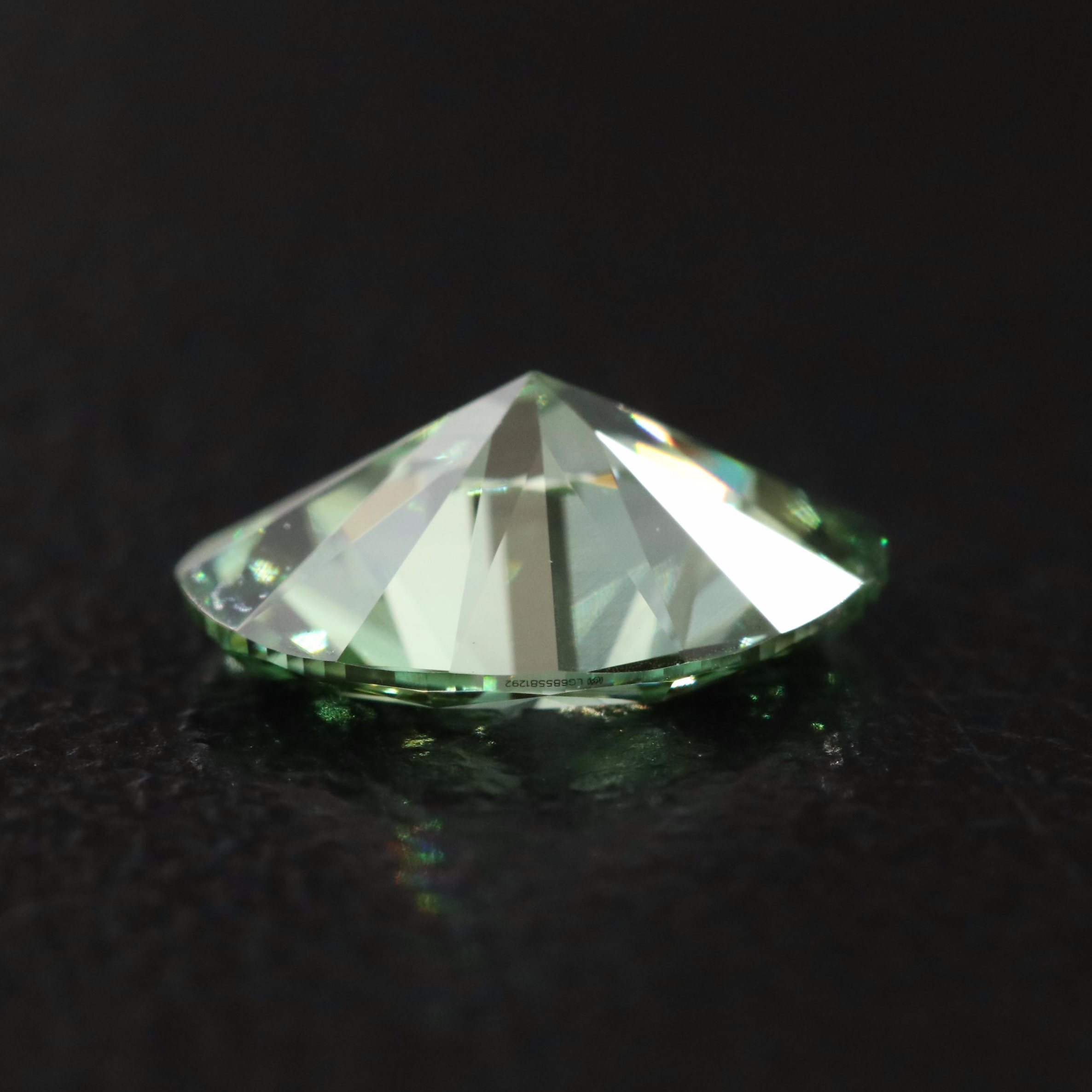 Loose 1.15 CT Lab Grown Fancy Green Diamond with IGI Report