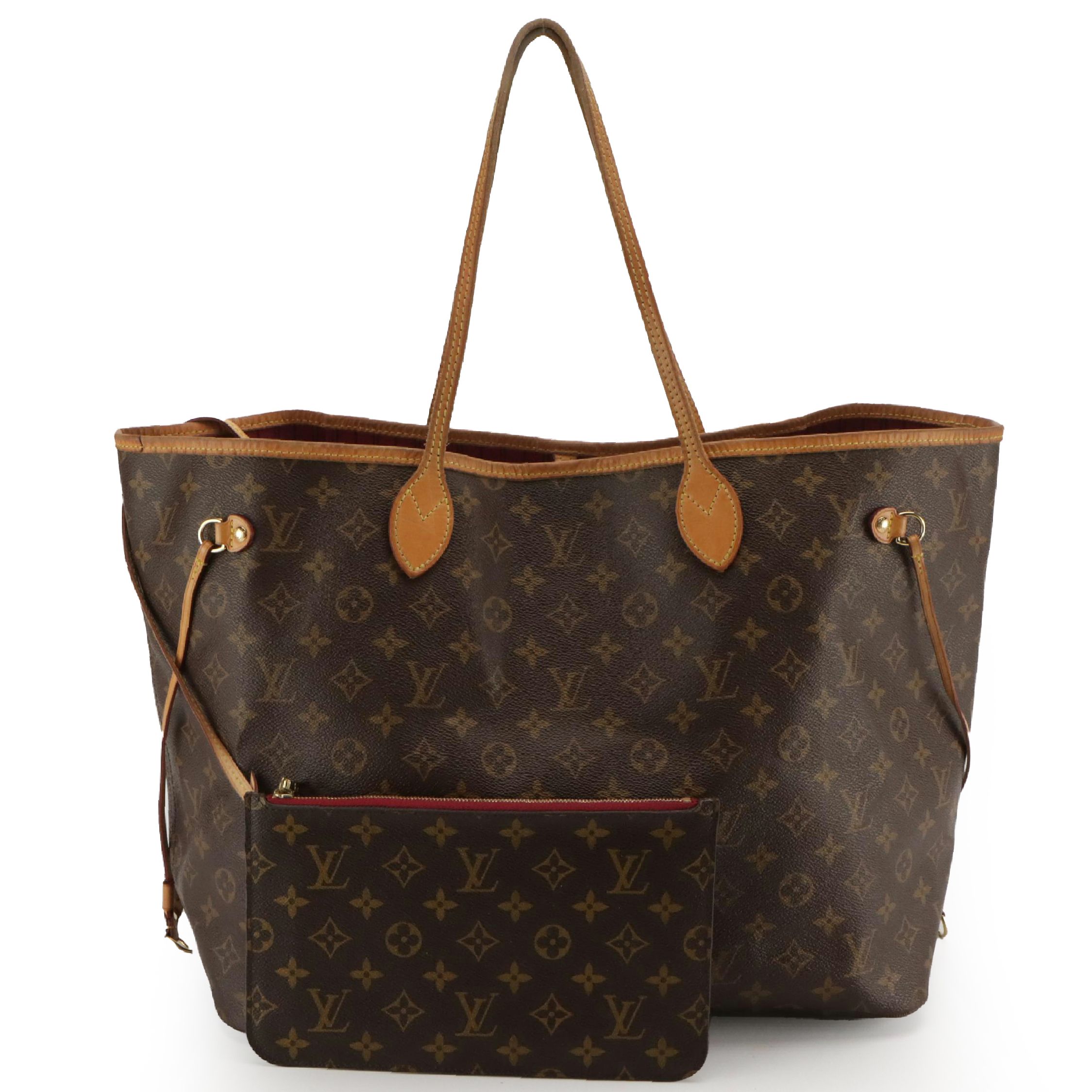 Louis Vuitton Neverfull GM Tote and Zip Pouch in Monogram Canvas and Leather