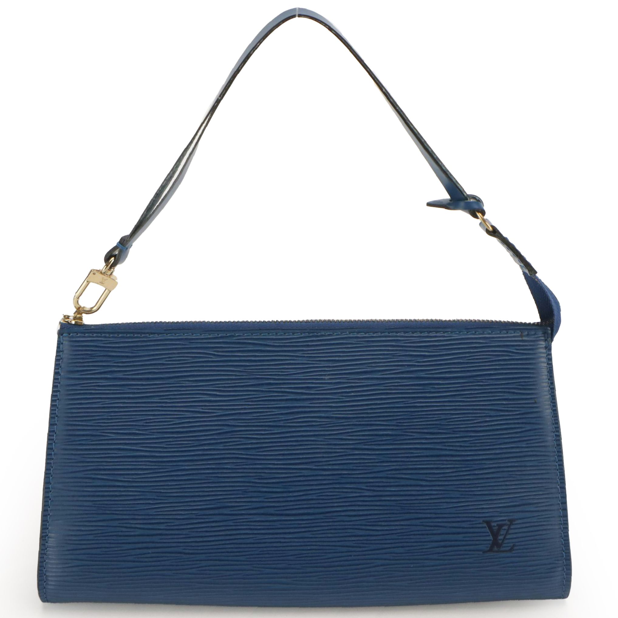 Louis Vuitton Pochette Accessories in Toledo Blue Epi/Smooth Leather