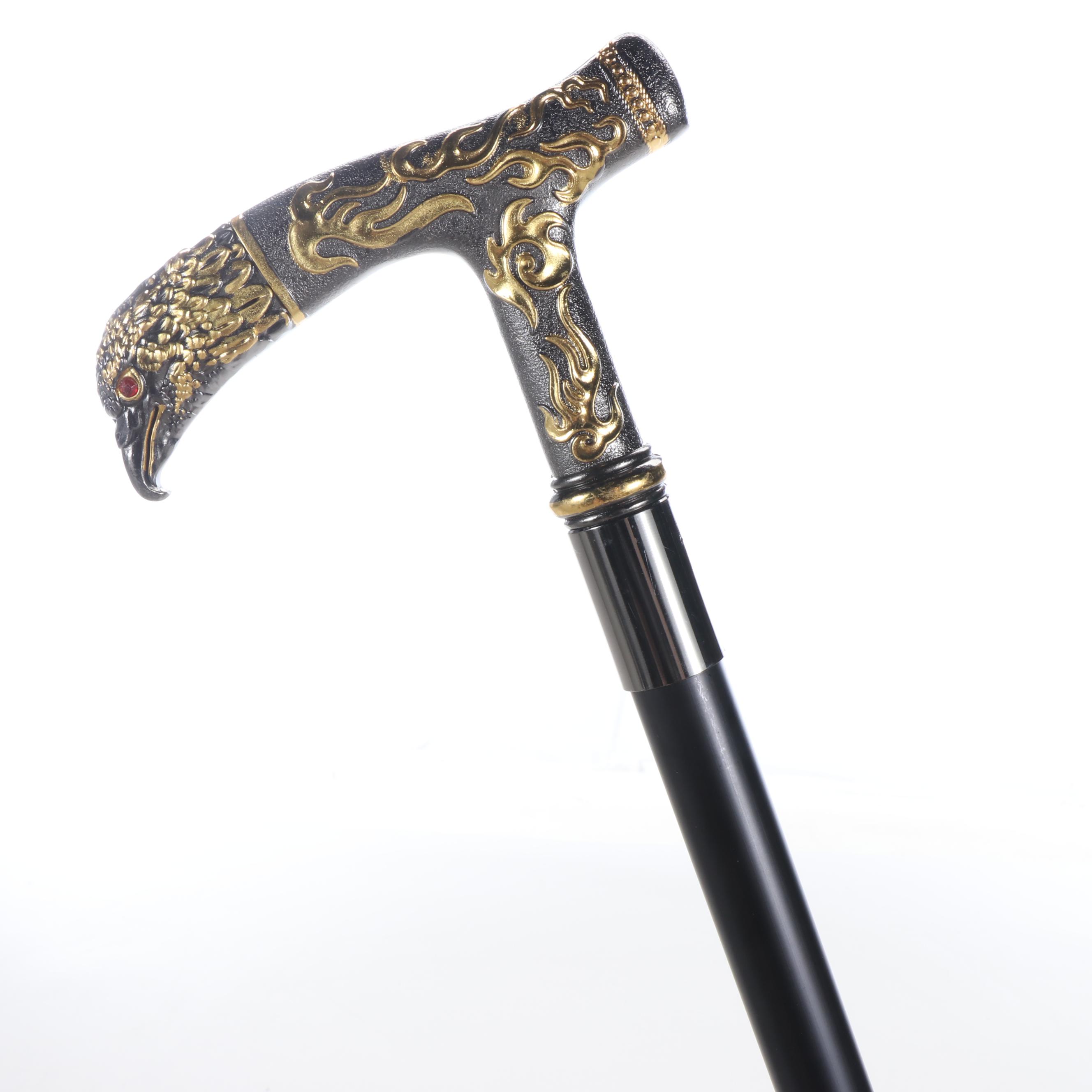 Eagle Head Embossed Metal Adjustable Sword Cane