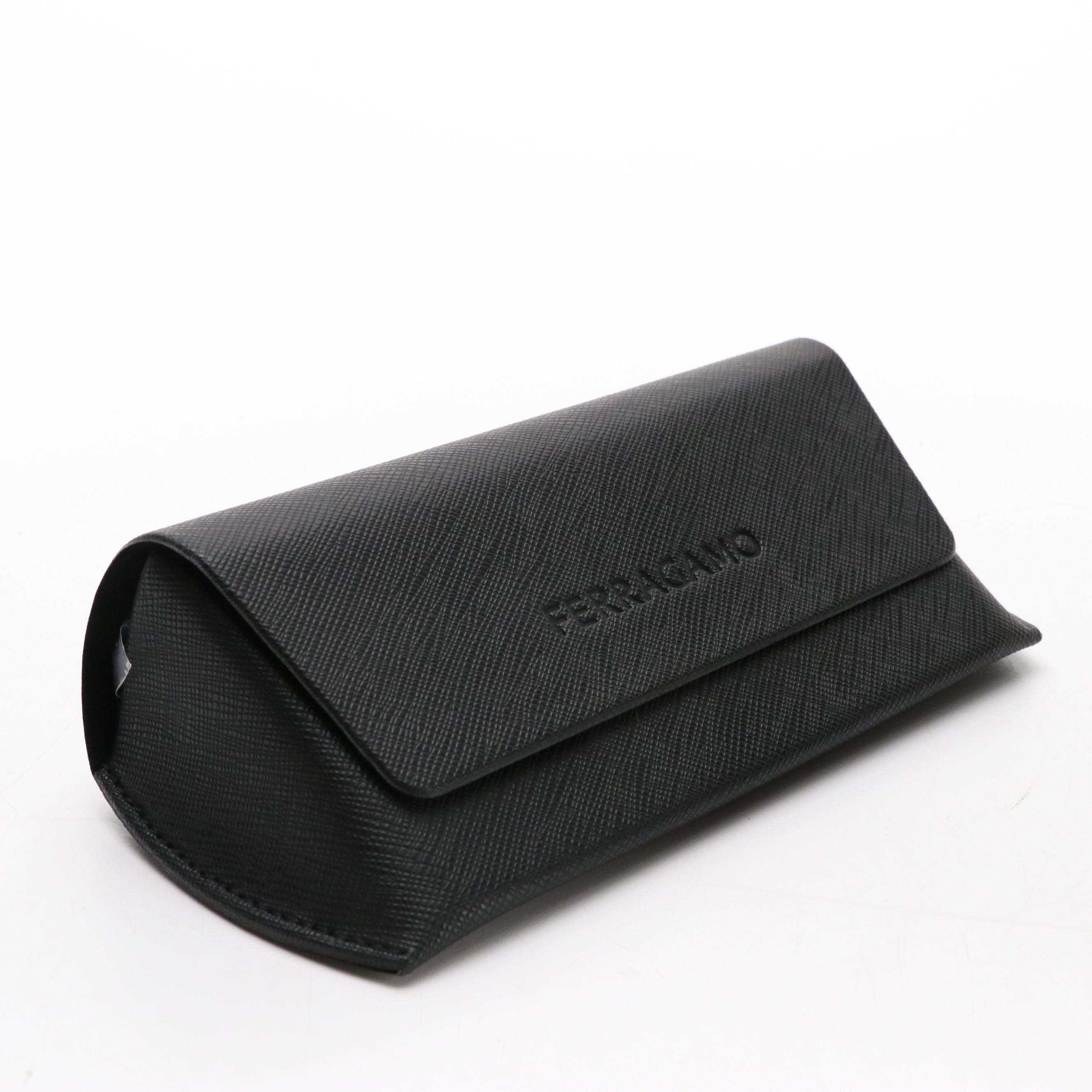 Salvatore Ferragamo SF2000S Black Cat Eye Sunglasses with Case and Box