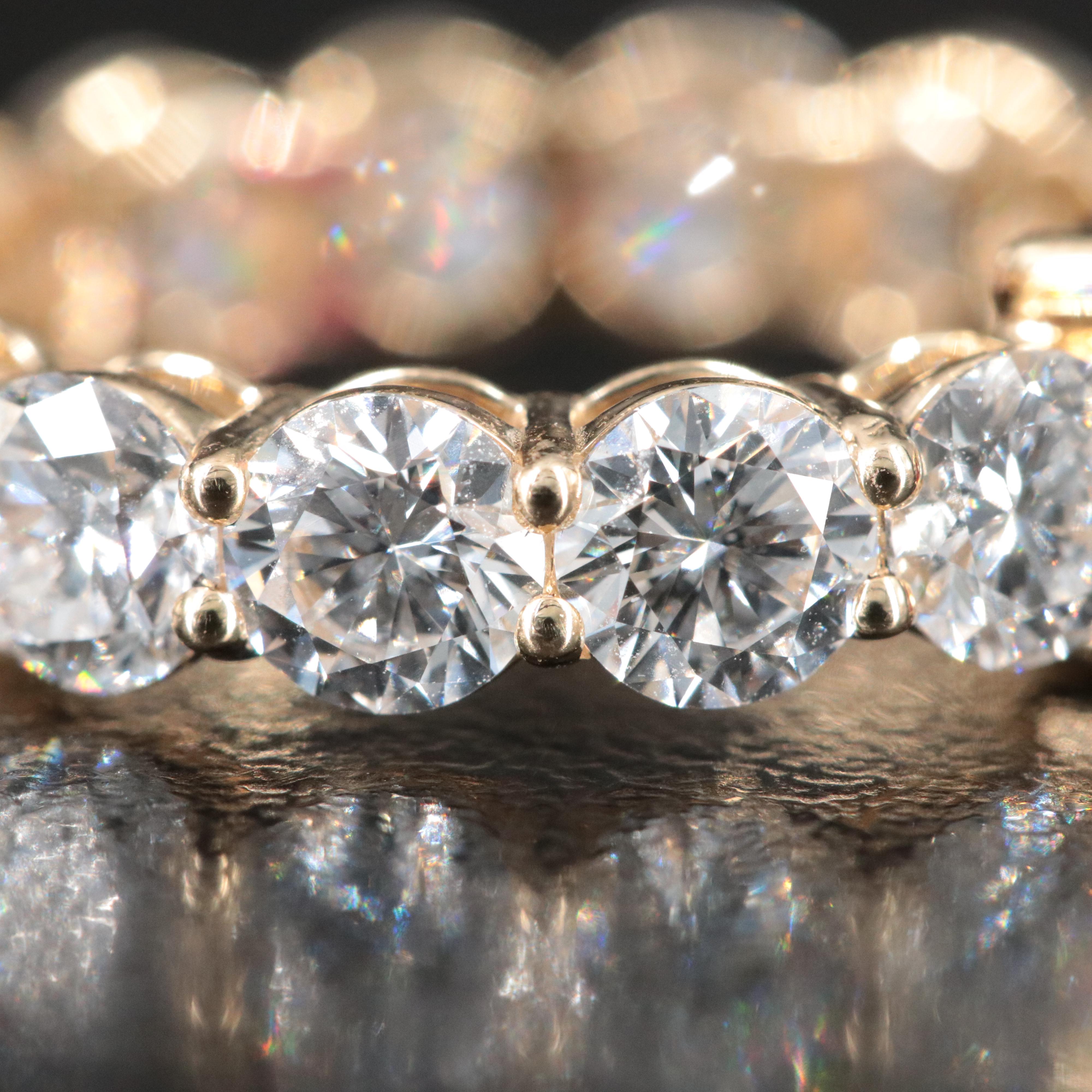 14K 2.50 CT Ruby and 4.34 CTW Lab Grown Diamond Eternity Ring