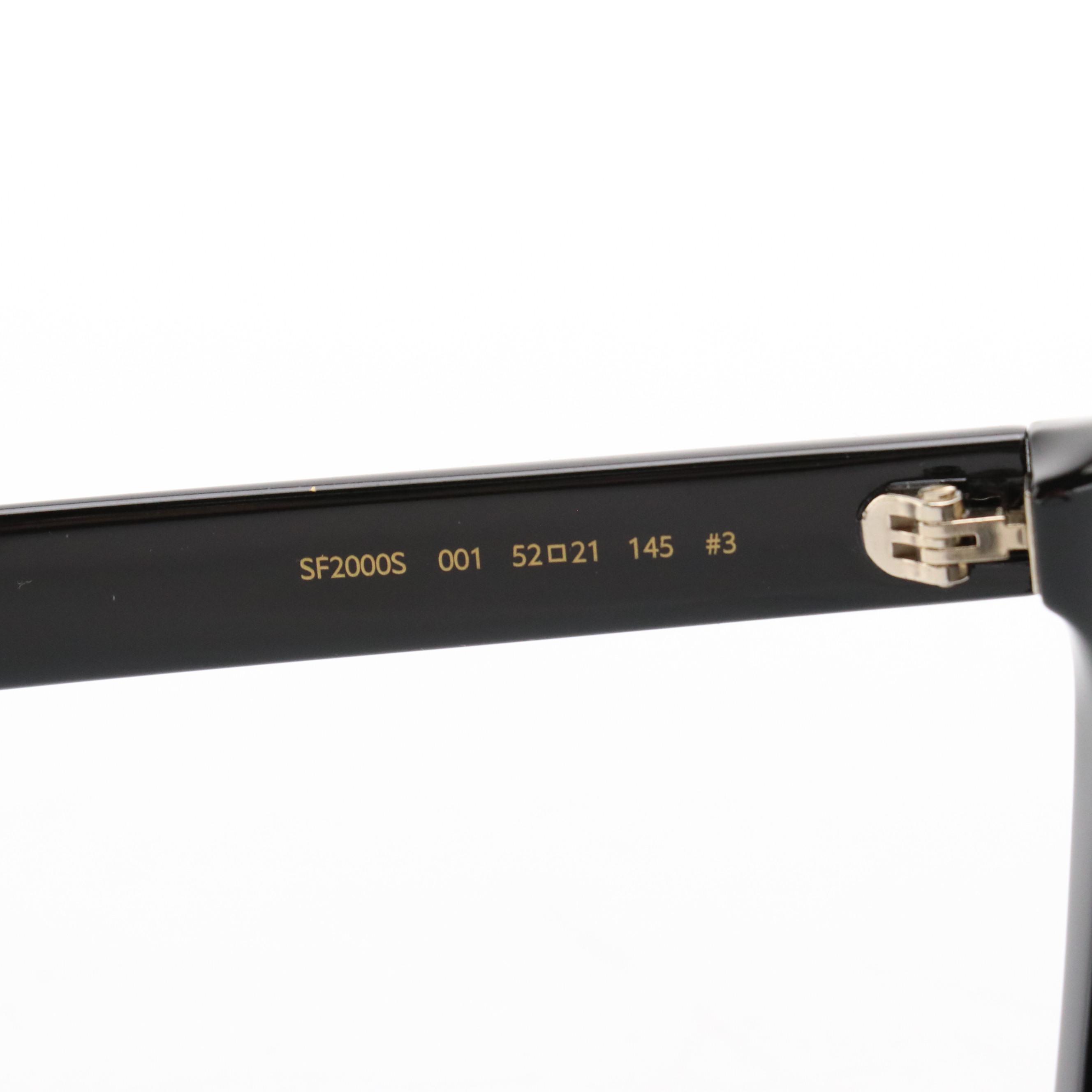 Salvatore Ferragamo SF2000S Black Cat Eye Sunglasses with Case and Box