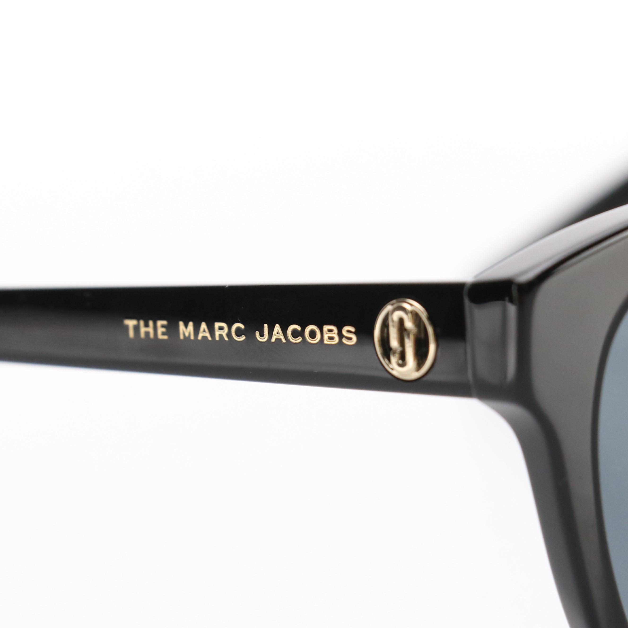 Marc Jacobs MARC554/S Black Oval Modified Cat Eye Sunglasses with Case