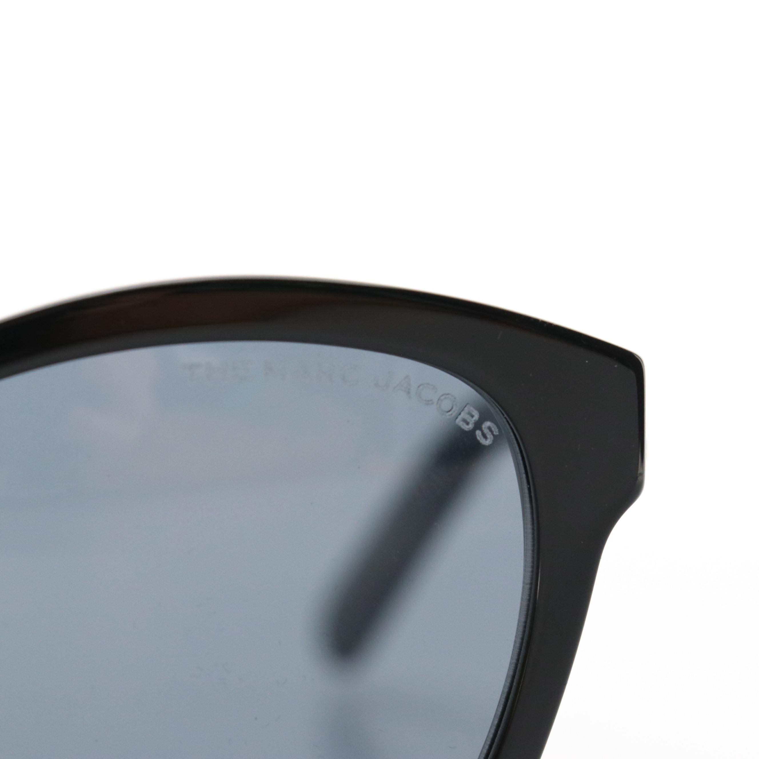 Marc Jacobs MARC554/S Black Oval Modified Cat Eye Sunglasses with Case