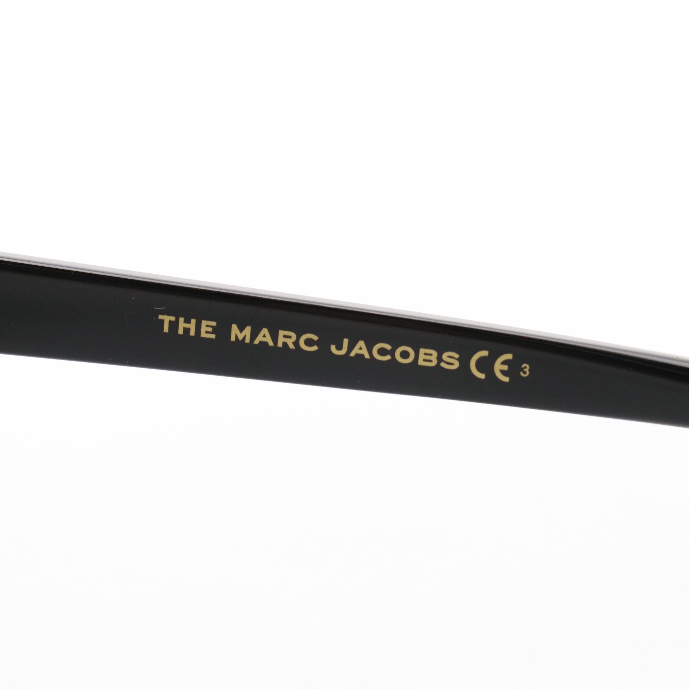 Marc Jacobs MARC554/S Black Oval Modified Cat Eye Sunglasses with Case