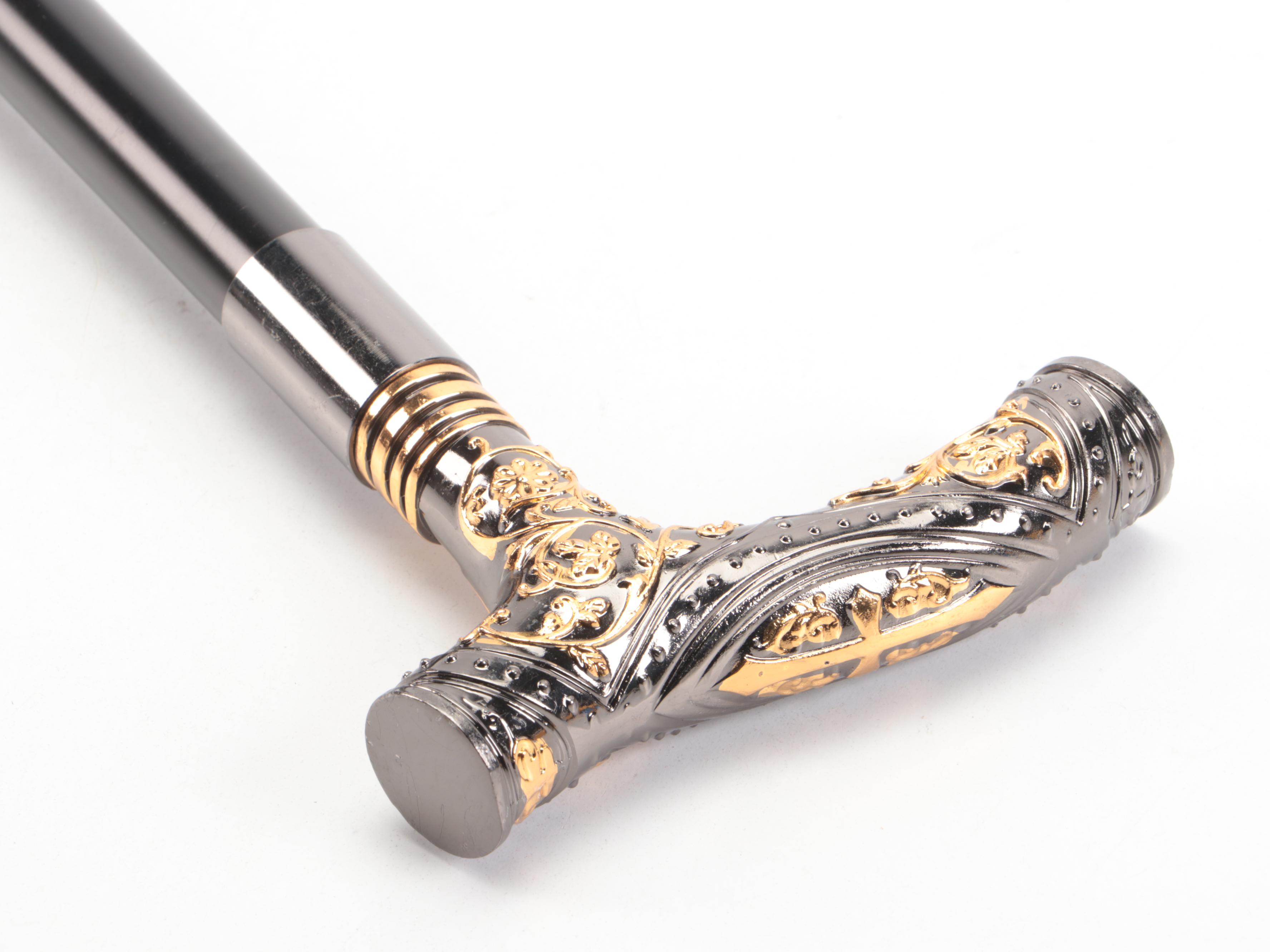 Two-Toned Derby Handled Adjustable Sword Cane