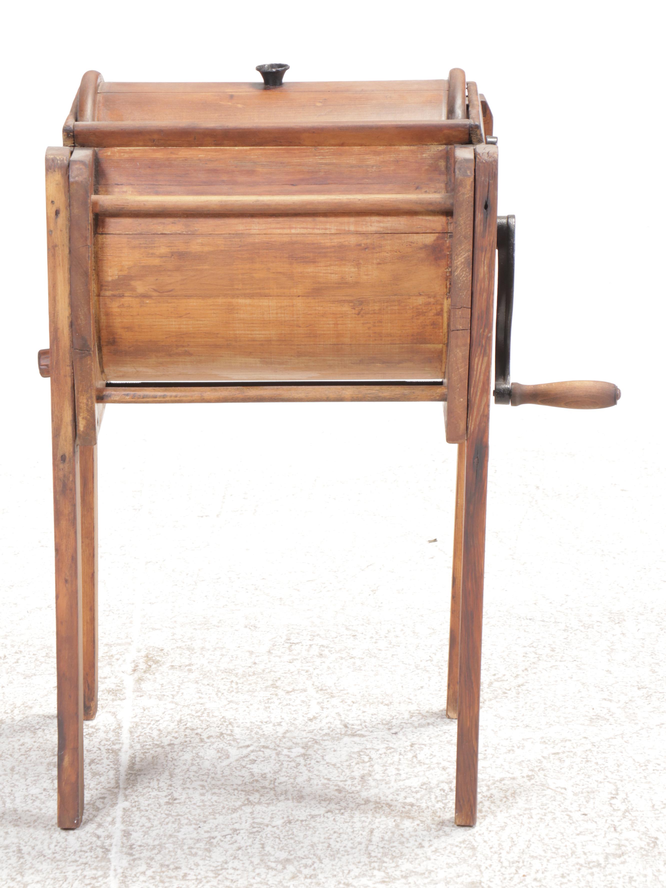 The Blanchard Churn Primitive Wood Butter Churn, 19th Century