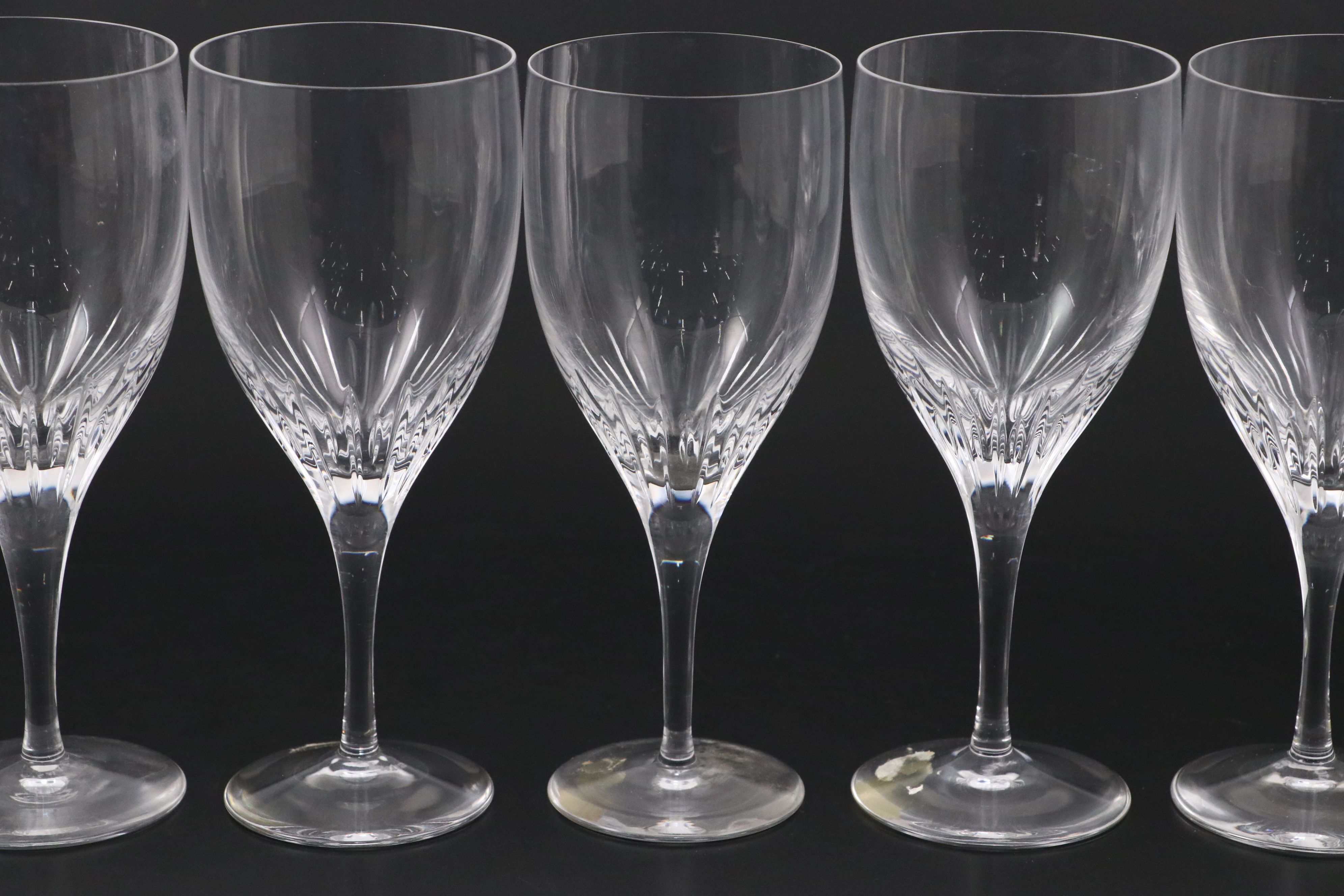 Atlantis Crystal Cut Decanter with Other Wine Glasses