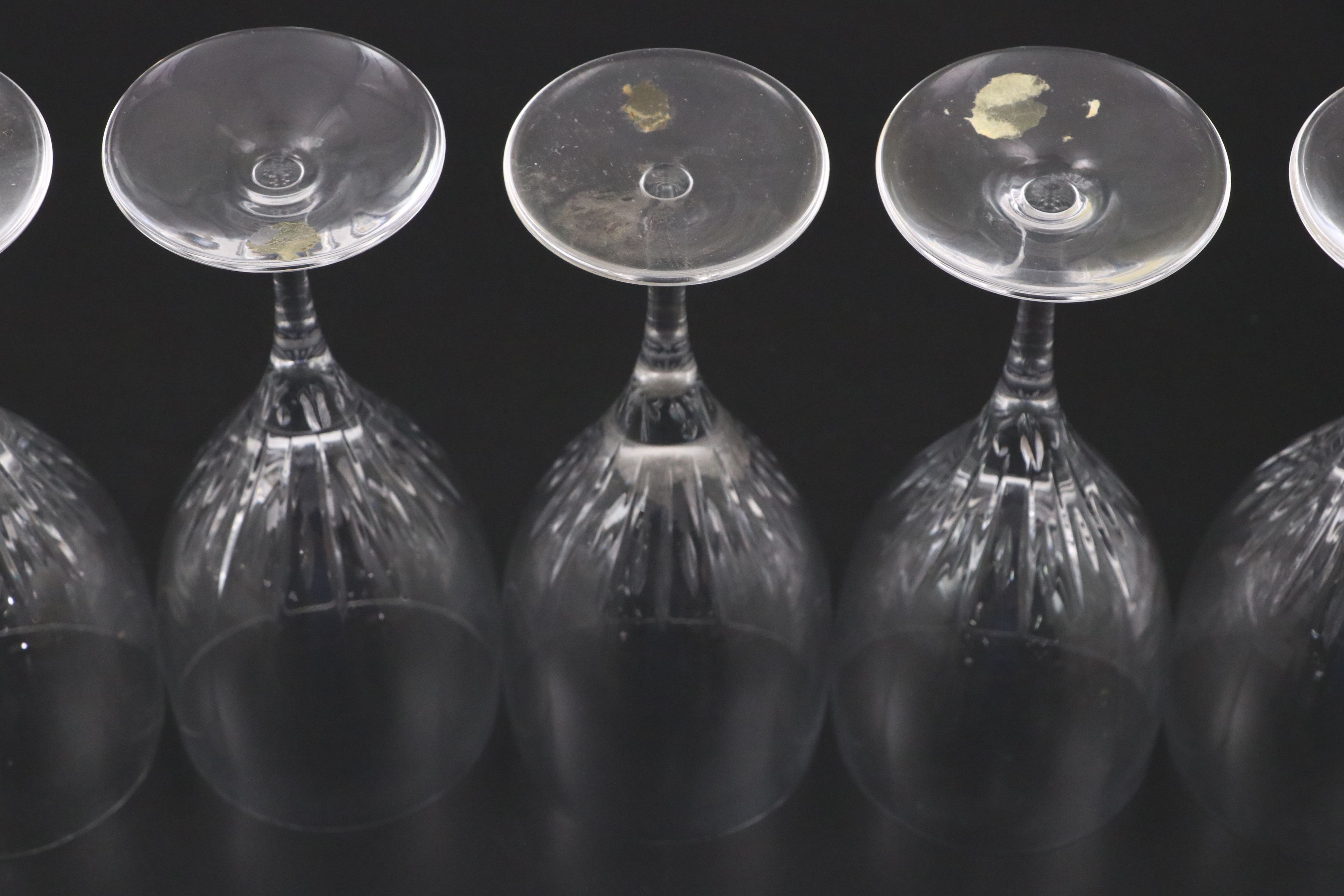 Atlantis Crystal Cut Decanter with Other Wine Glasses