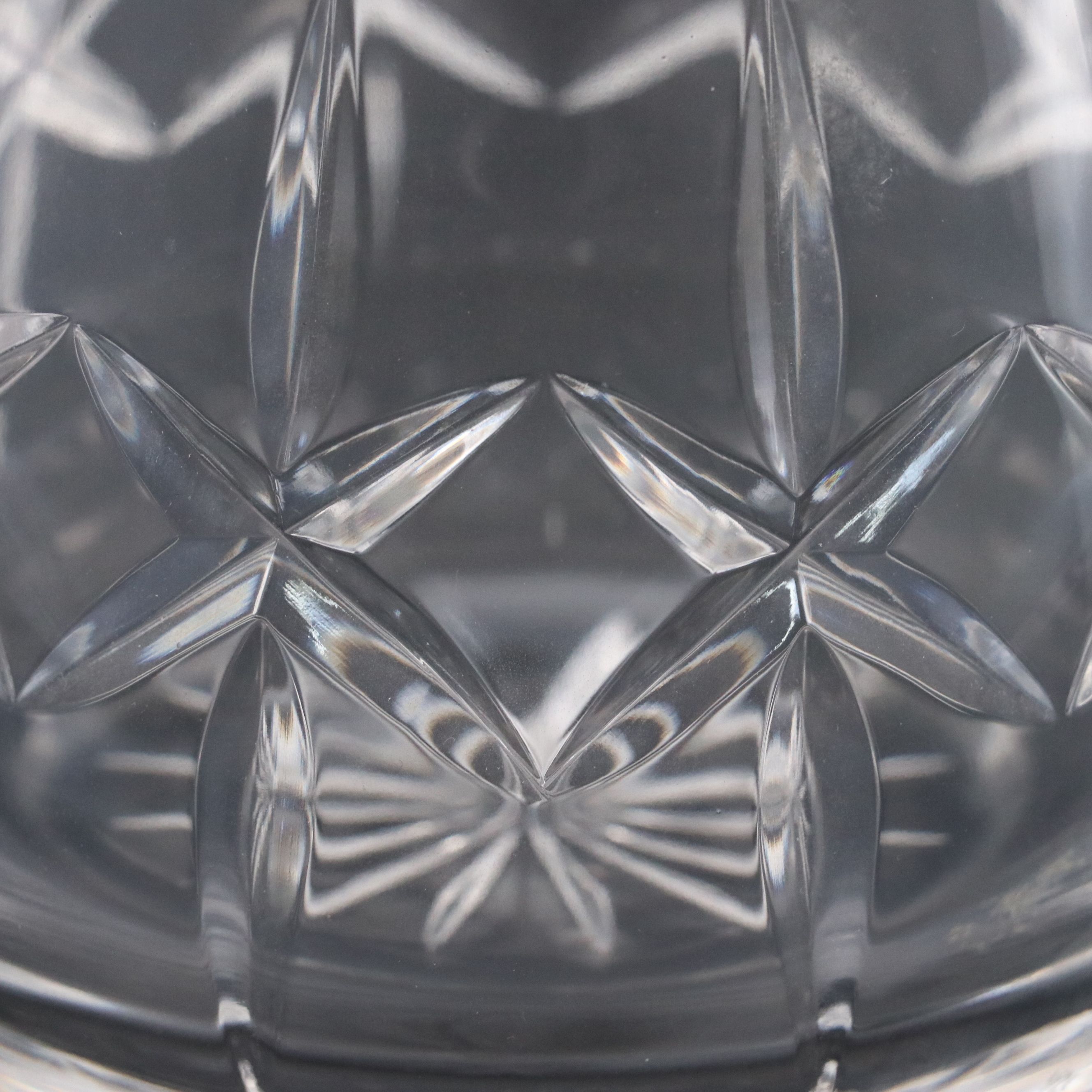 Atlantis Crystal Cut Decanter with Other Wine Glasses