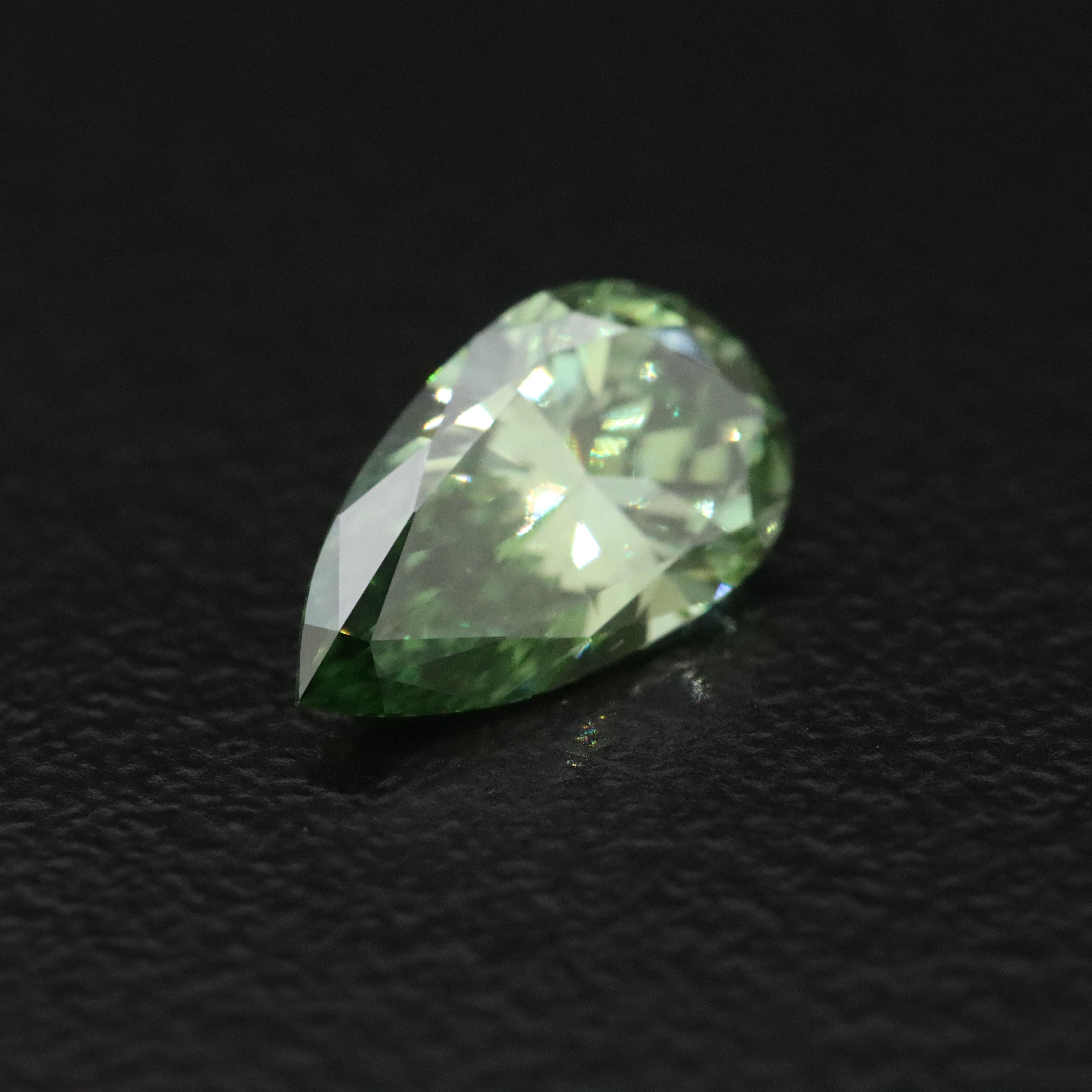 Loose 1.16 CT Lab Grown Fancy Green Diamond with IGI Report