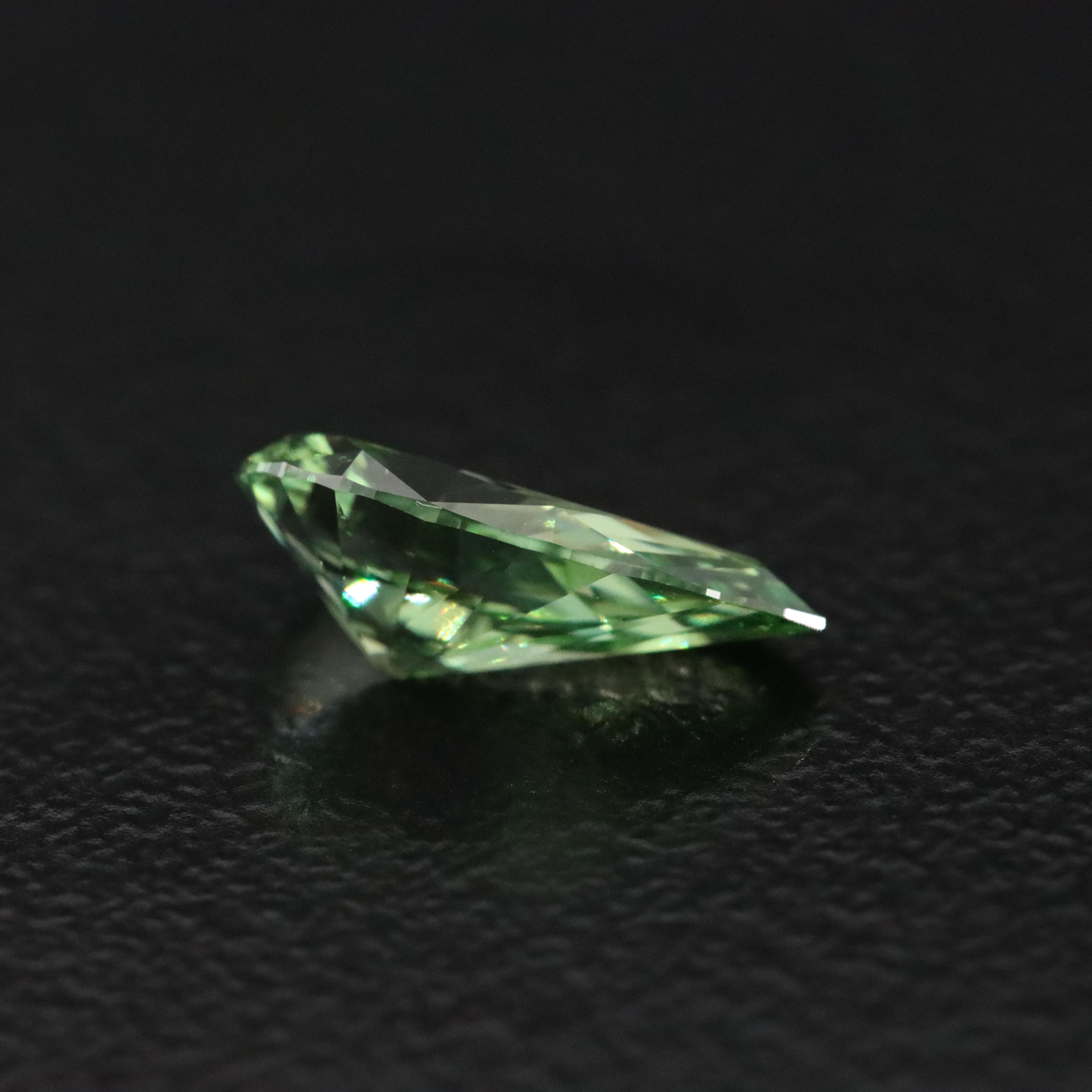 Loose 1.16 CT Lab Grown Fancy Green Diamond with IGI Report