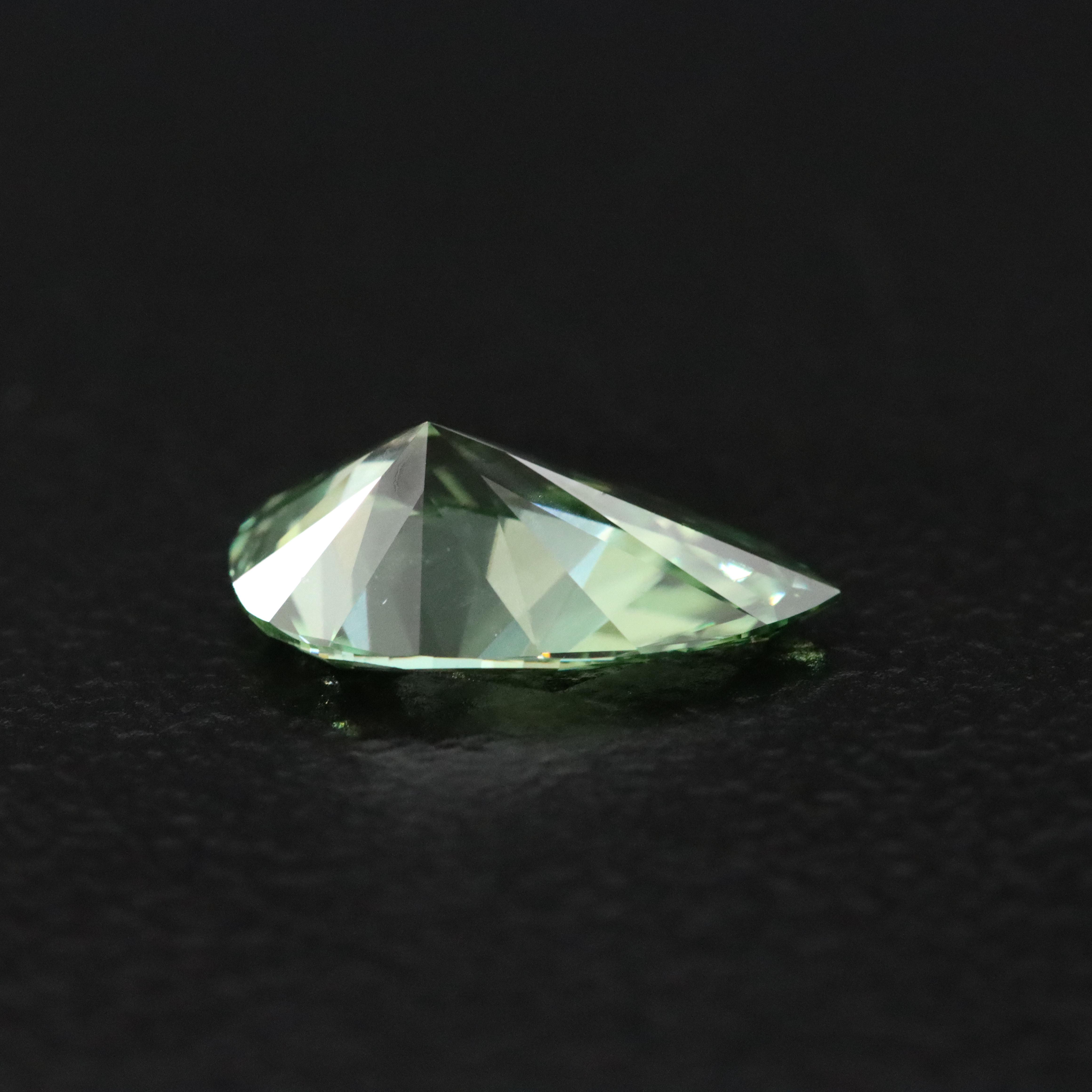 Loose 1.16 CT Lab Grown Fancy Green Diamond with IGI Report