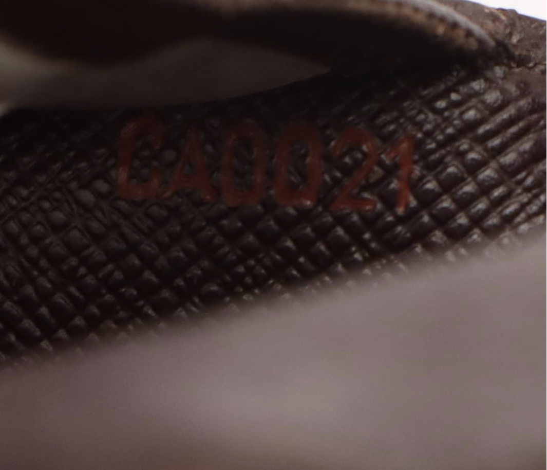 Louis Vuitton ID Holder in Damier Ebene Canvas and Brown Leather