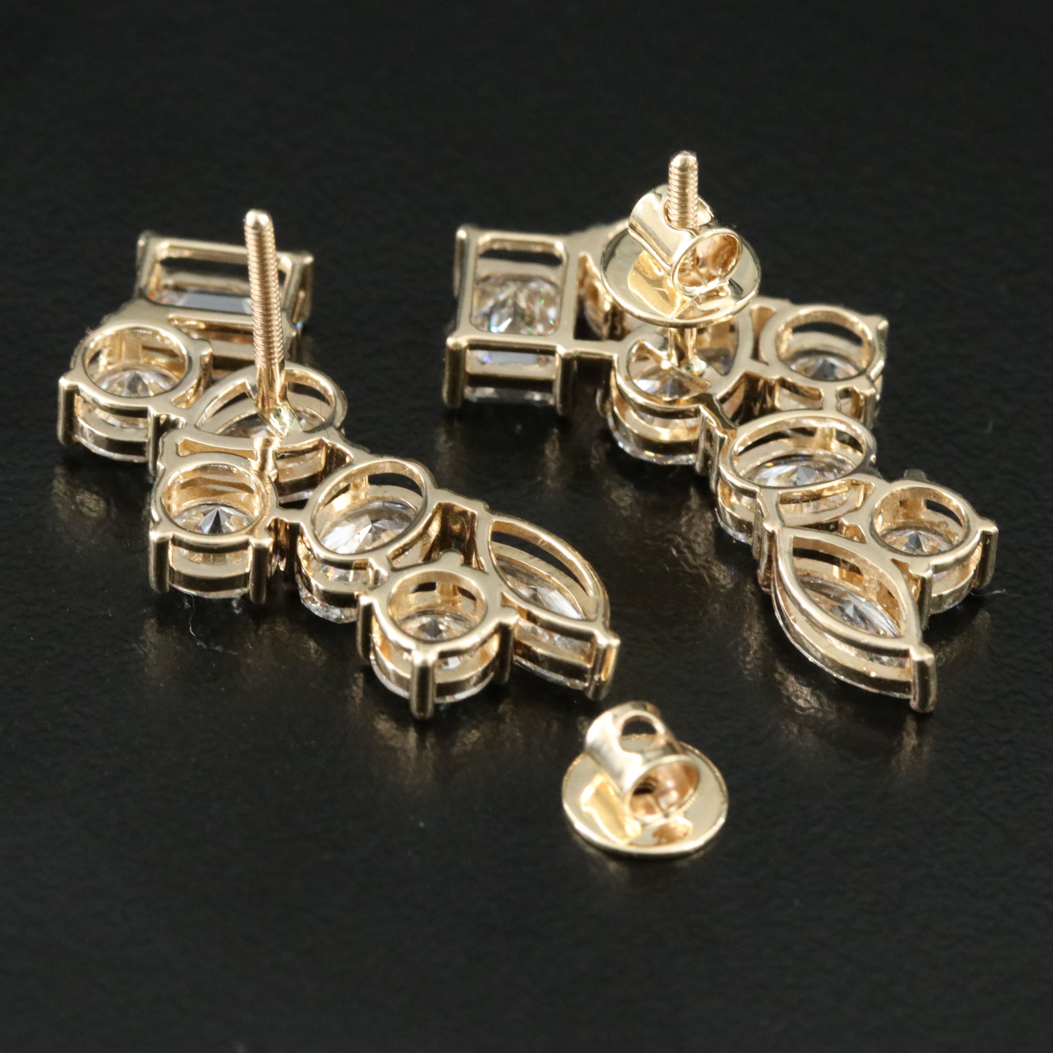 14K 6.23 CTW Lab Grown Diamond Earrings