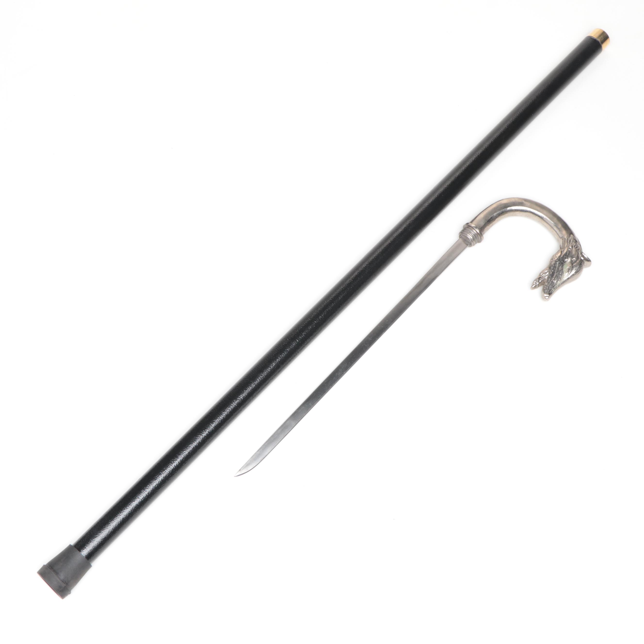 Fox Handled Sword Cane