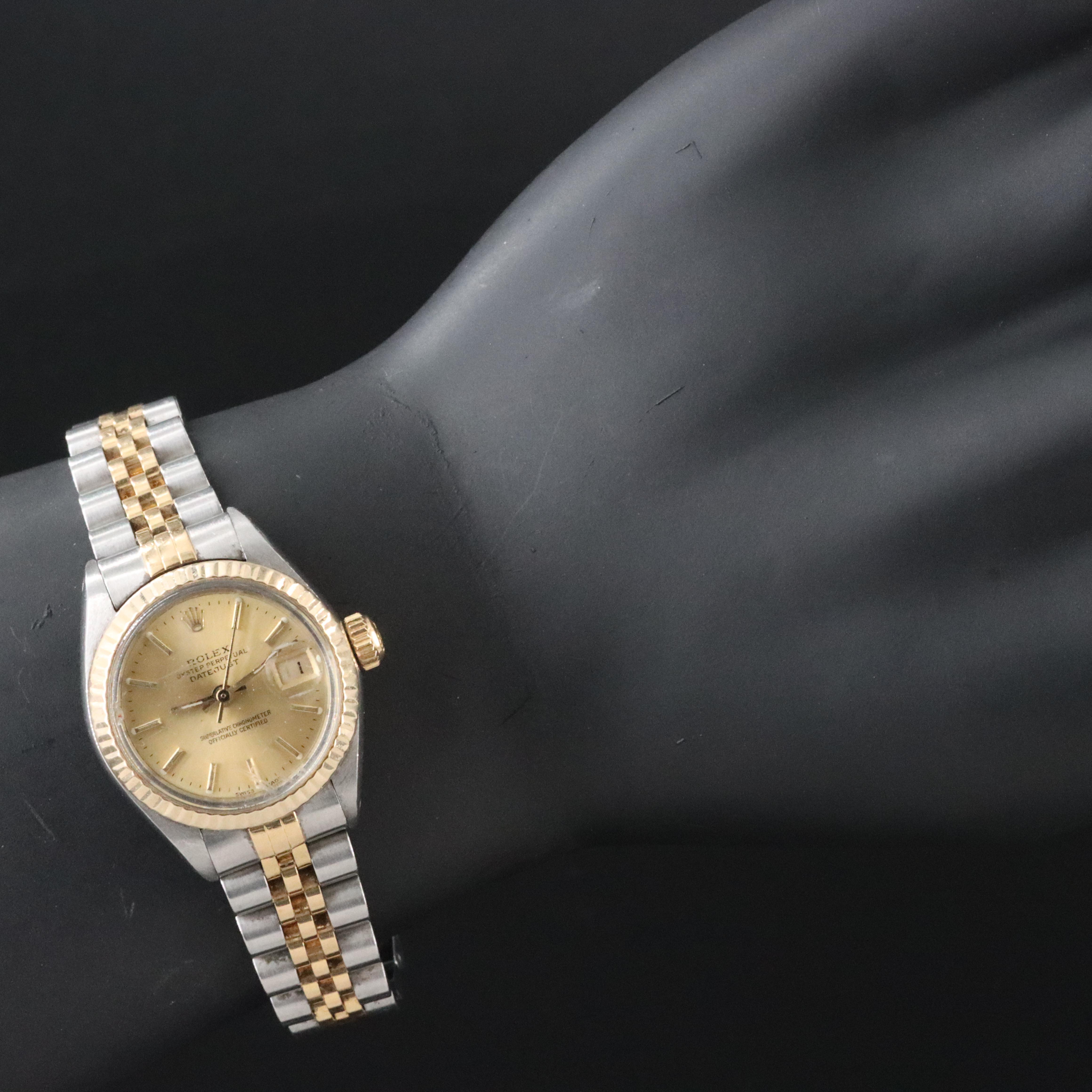 Rolex Datejust 6917 Champagne 26mm 18K & Steel Automatic Watch c.1982