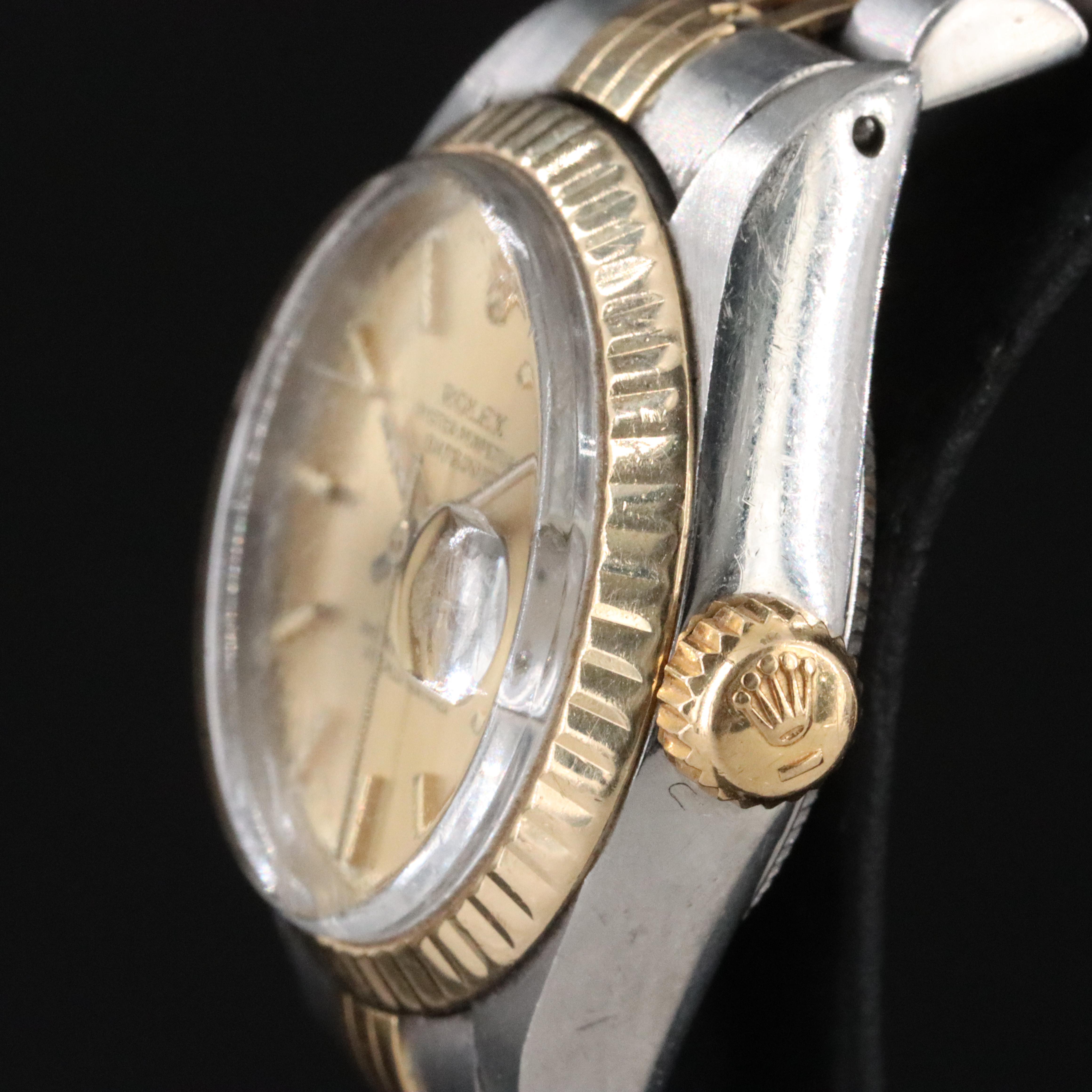 Rolex Datejust 6917 Champagne 26mm 18K & Steel Automatic Watch c.1982