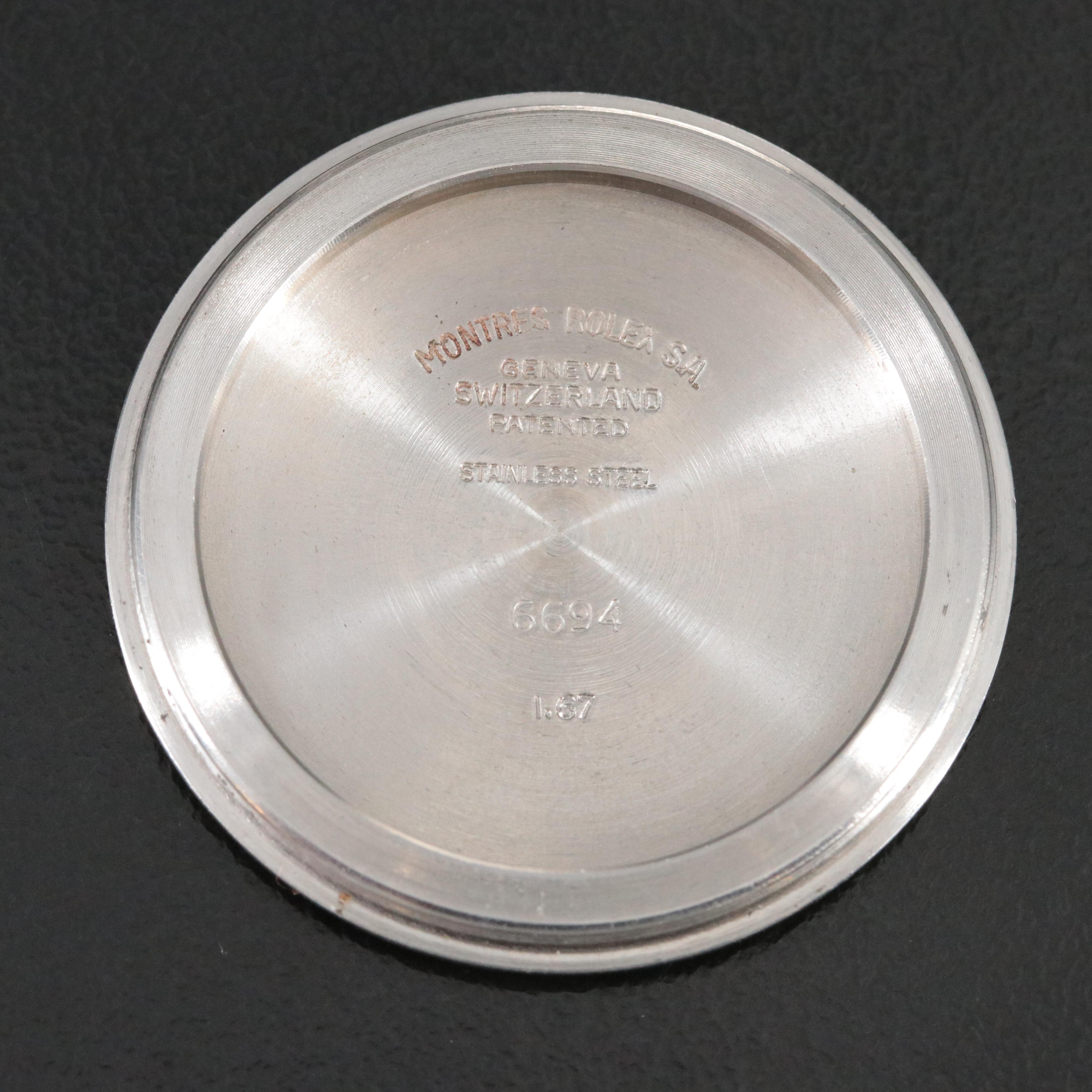 Rolex Oysterdate 6694 Silver 34mm Steel Manual-Wind Watch c. 1967