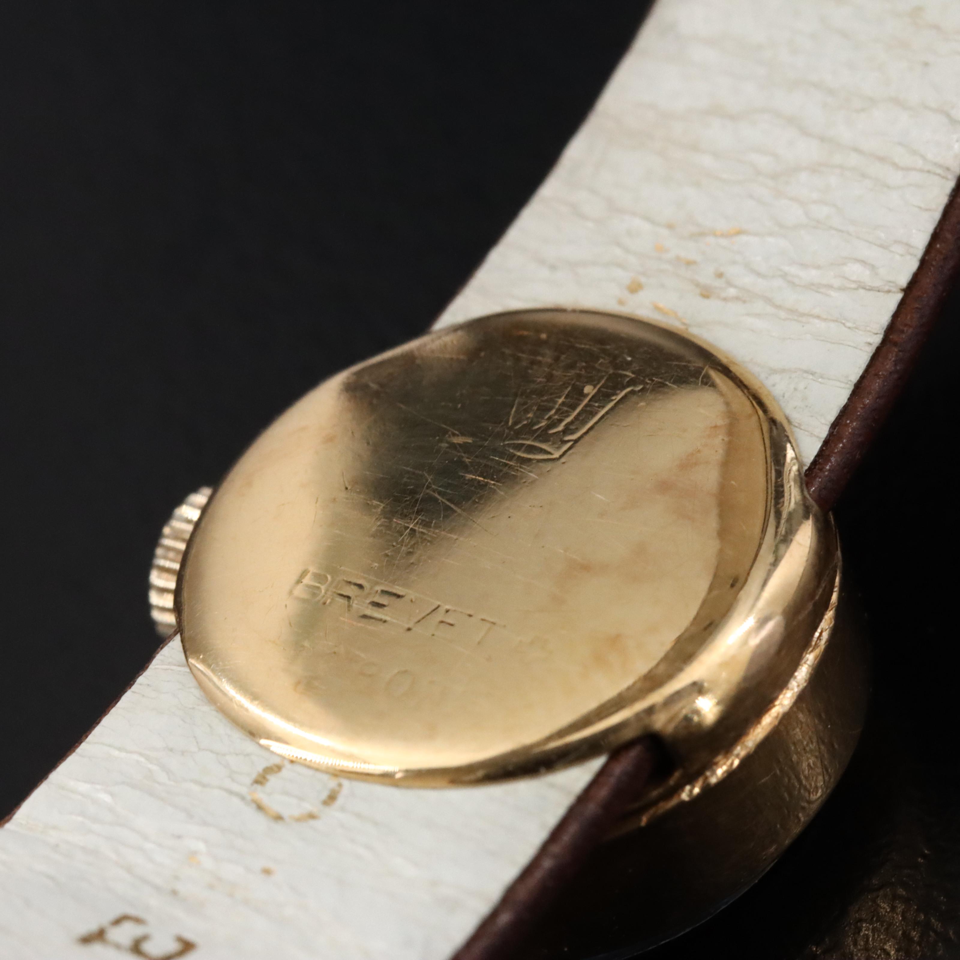 Rolex Chameleon 8413 White Dial 18K Gold 16mm Manual-Wind Watch