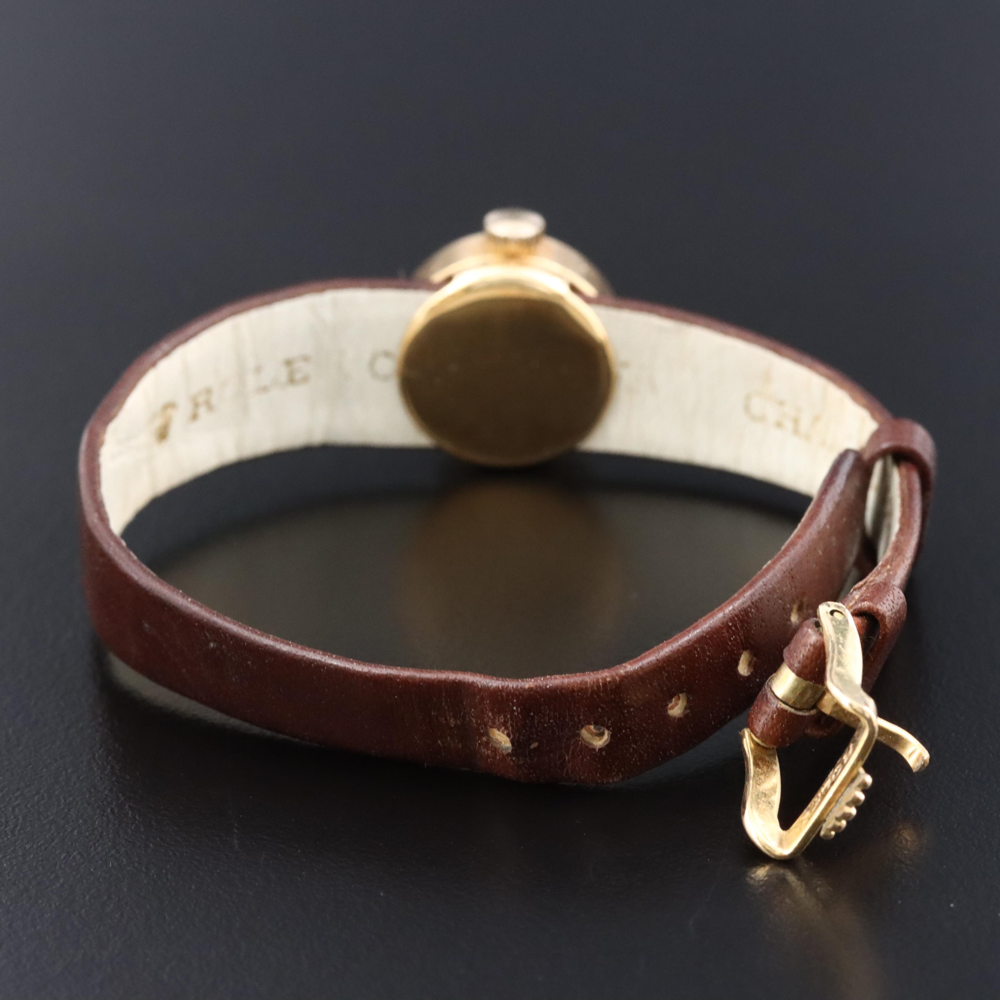 Rolex Chameleon 8413 White Dial 18K Gold 16mm Manual-Wind Watch